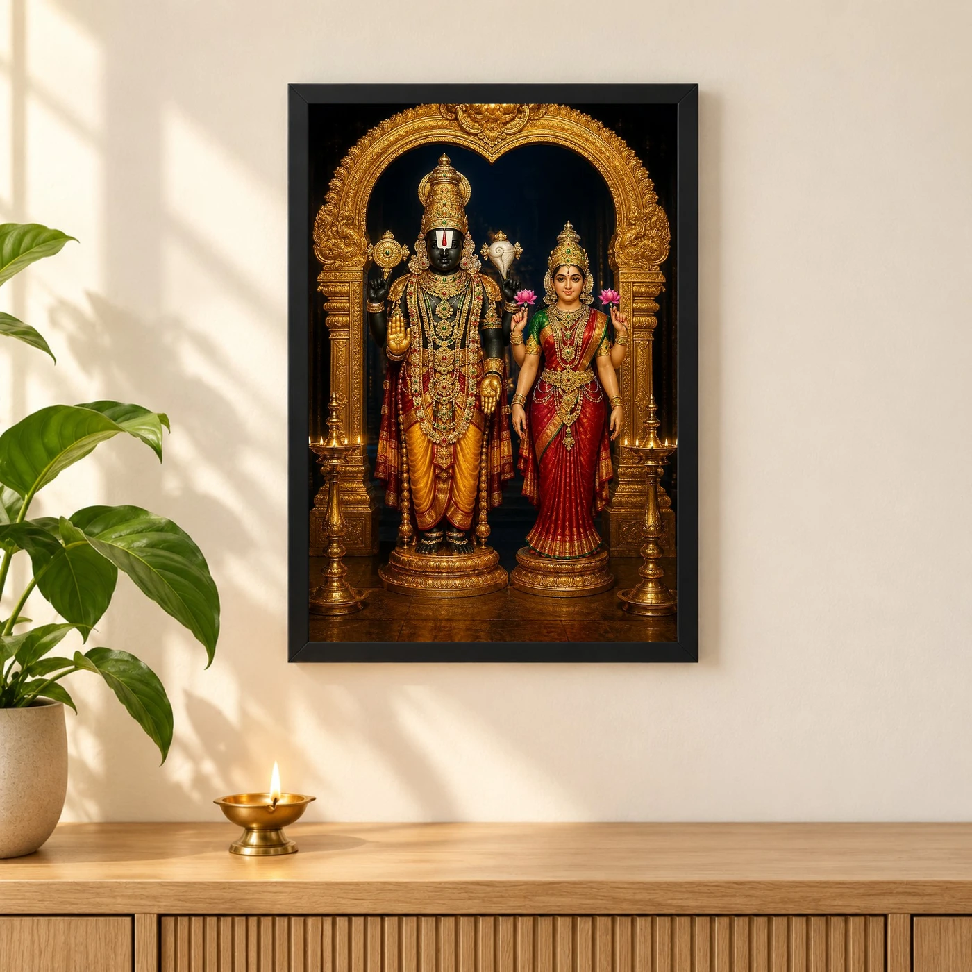Lakshmi Venkateshwara — Tirupati Balaji Blessings Frame, view 3