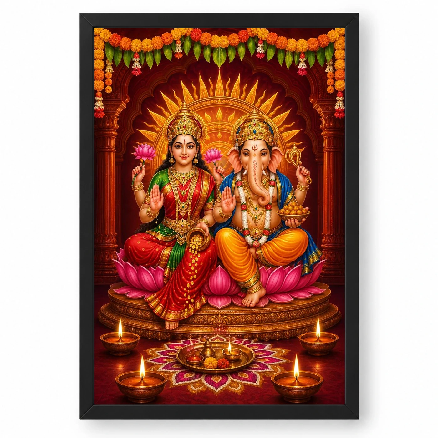 Laxmi Ganesh — Diwali Puja Edition Frame