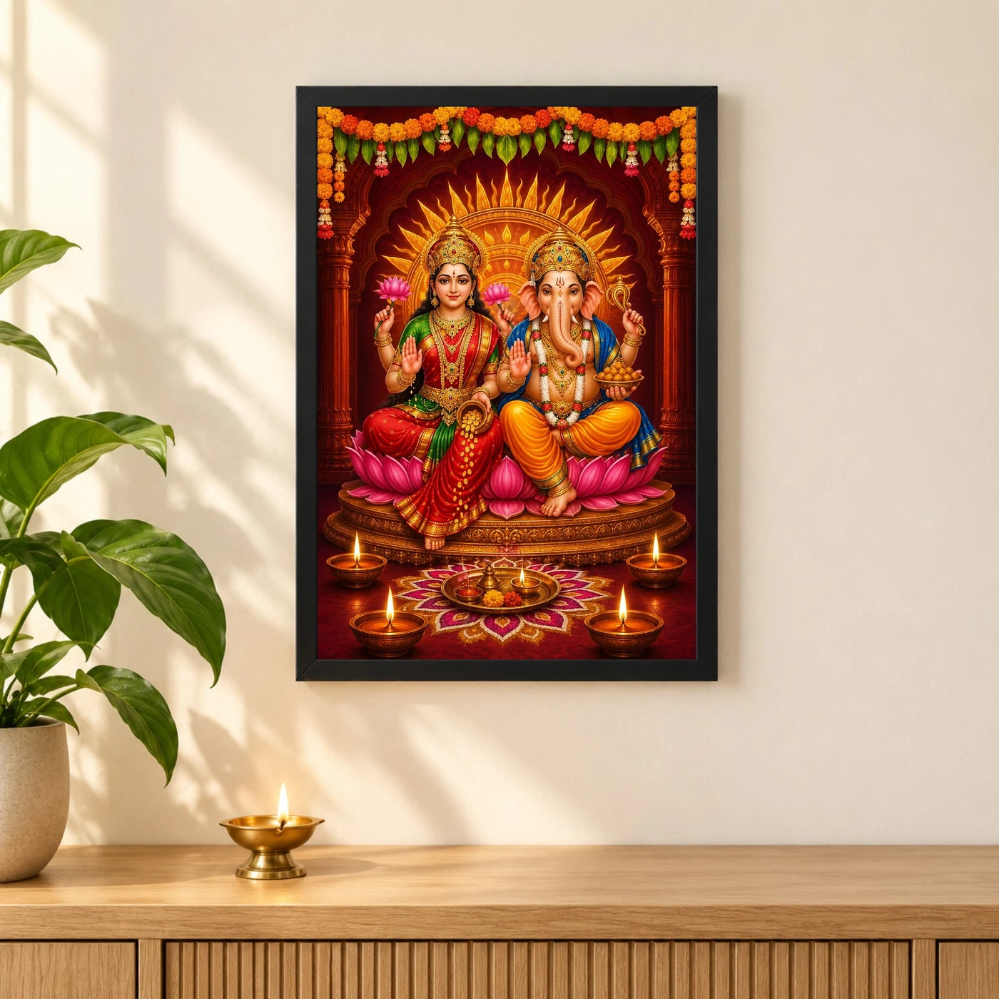 Laxmi Ganesh — Diwali Puja Edition Frame, view 3