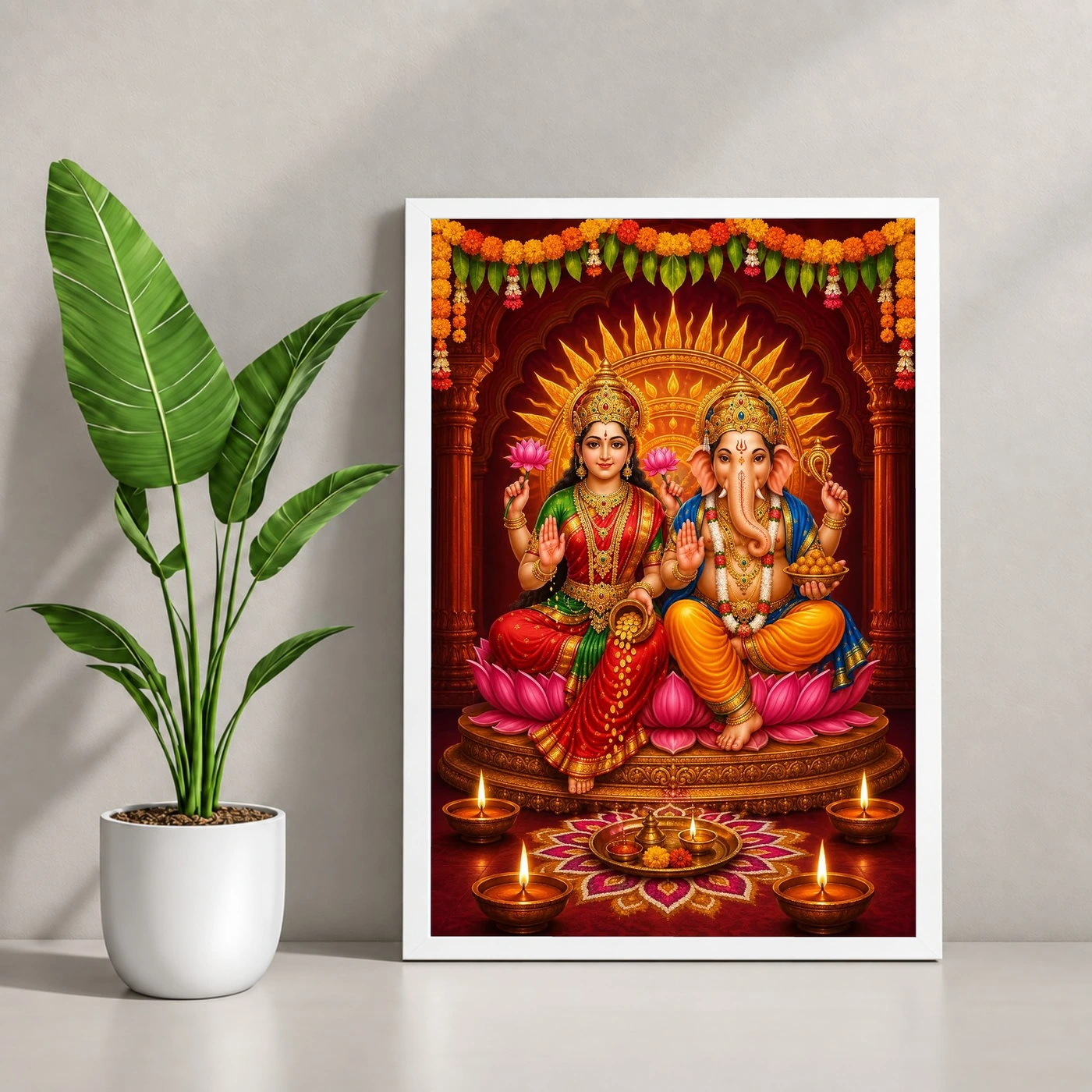 Laxmi Ganesh — Diwali Puja Edition Frame, view 4