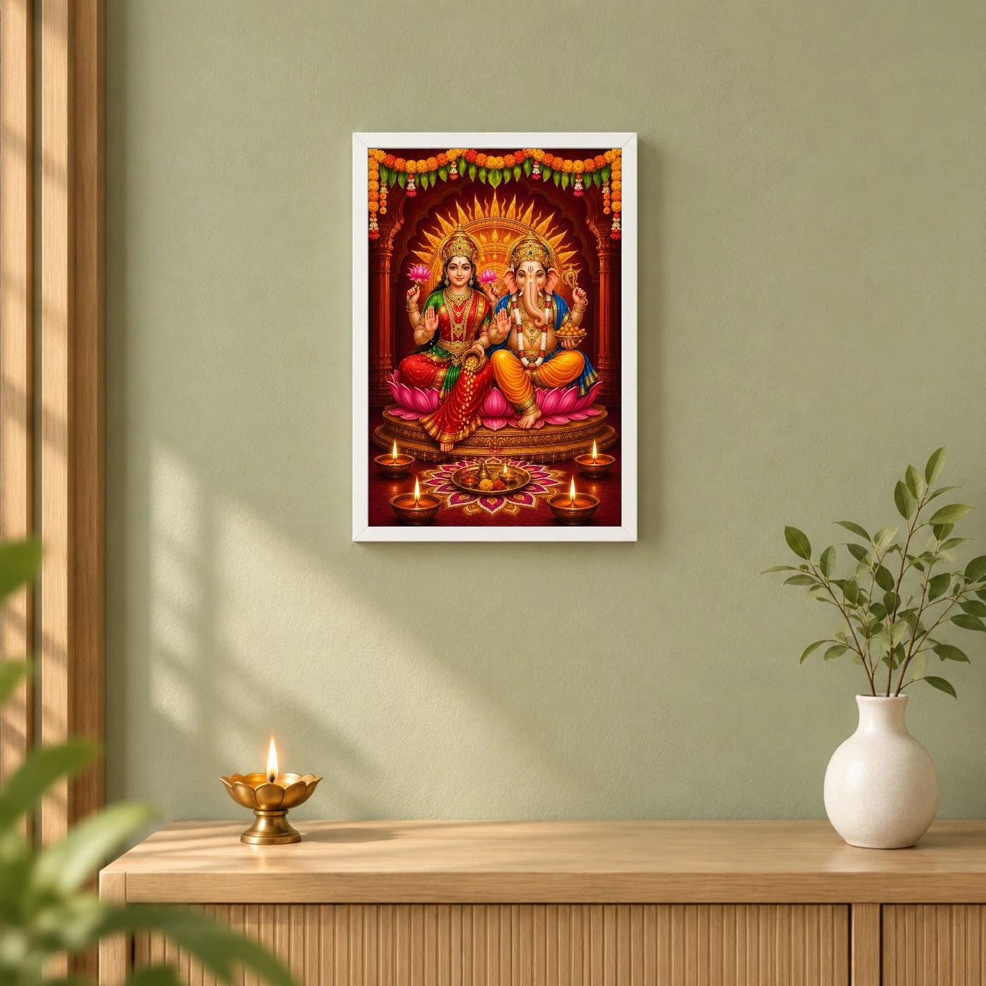 Laxmi Ganesh — Diwali Puja Edition Frame, view 6