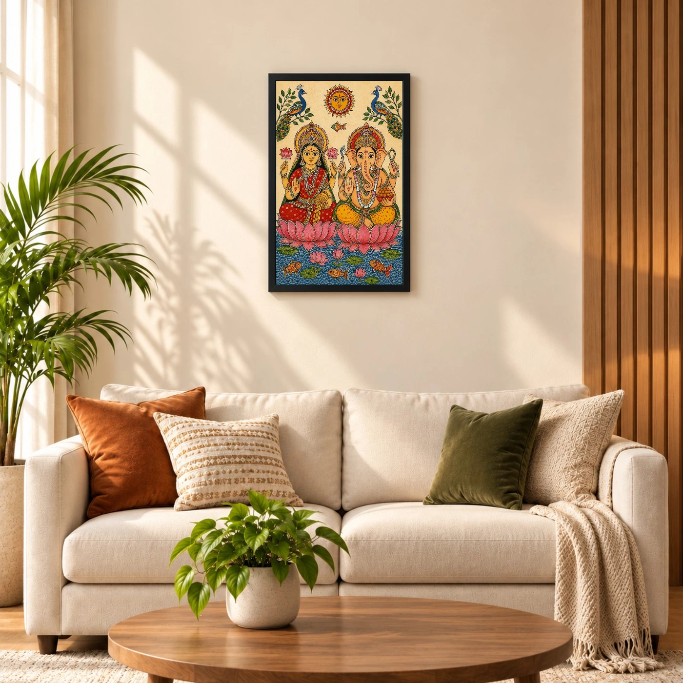 Laxmi Ganesh — Madhubani Folk Art Frame, view 8