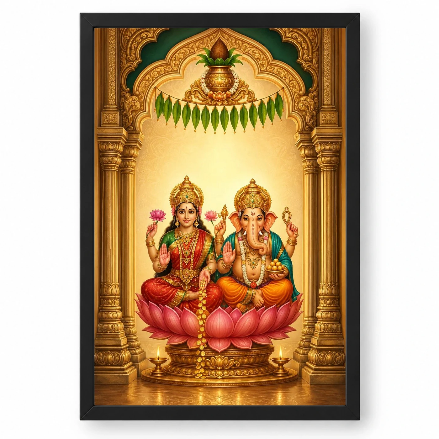 Laxmi Ganesh — Main Entrance Frame (Vertical)