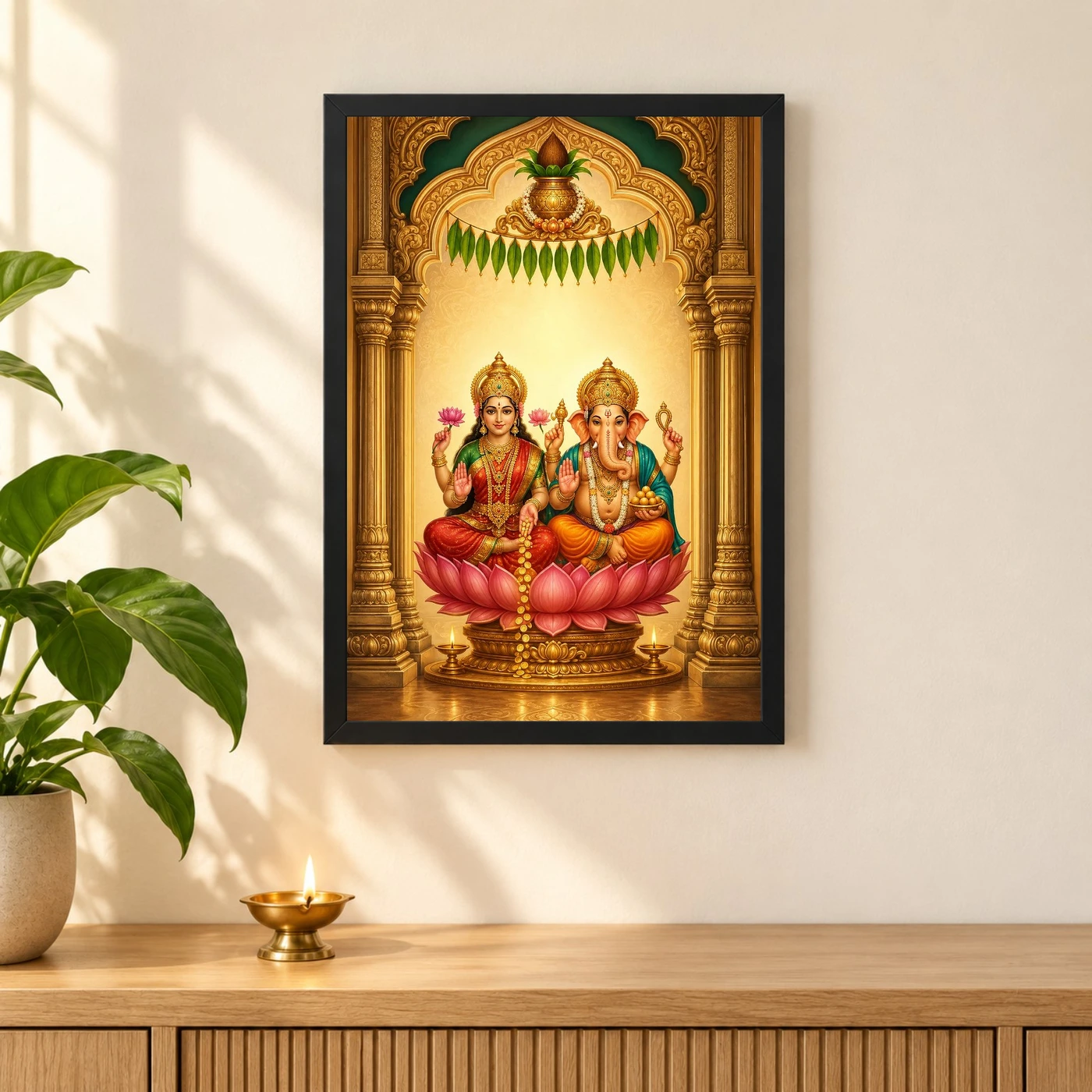 Laxmi Ganesh — Main Entrance Frame (Vertical), view 3