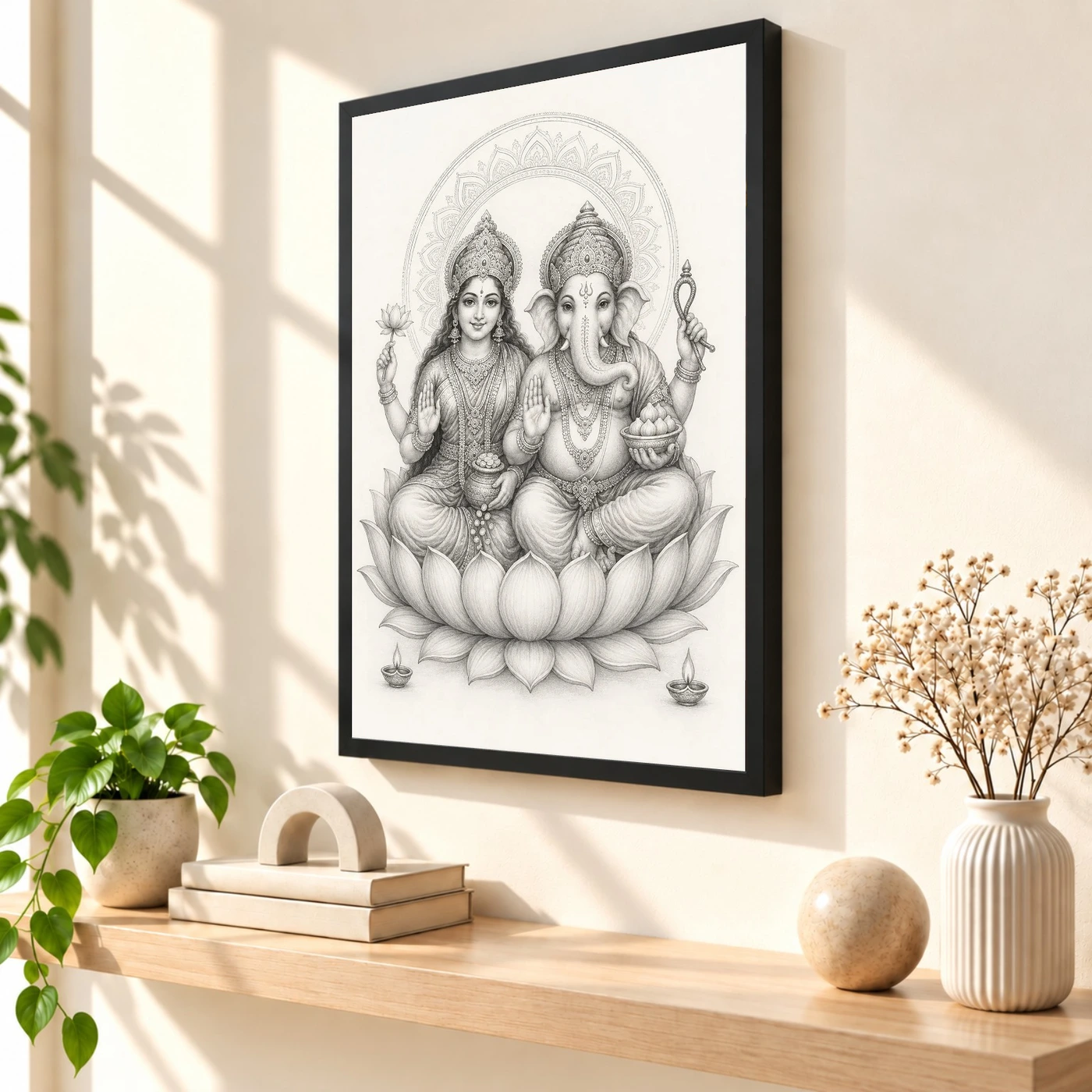 Laxmi Ganesh — Monochrome Sketch Frame, view 2