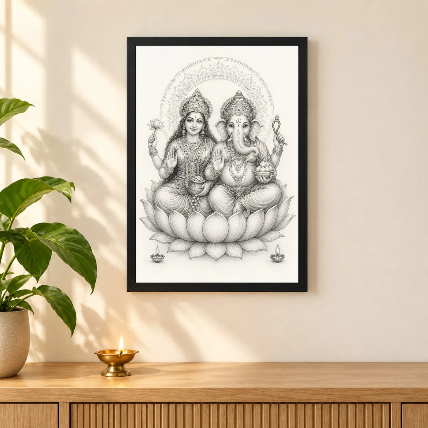 Laxmi Ganesh — Monochrome Sketch Frame, view 3
