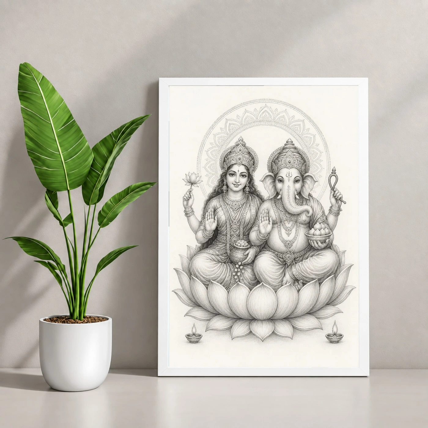 Laxmi Ganesh — Monochrome Sketch Frame, view 4