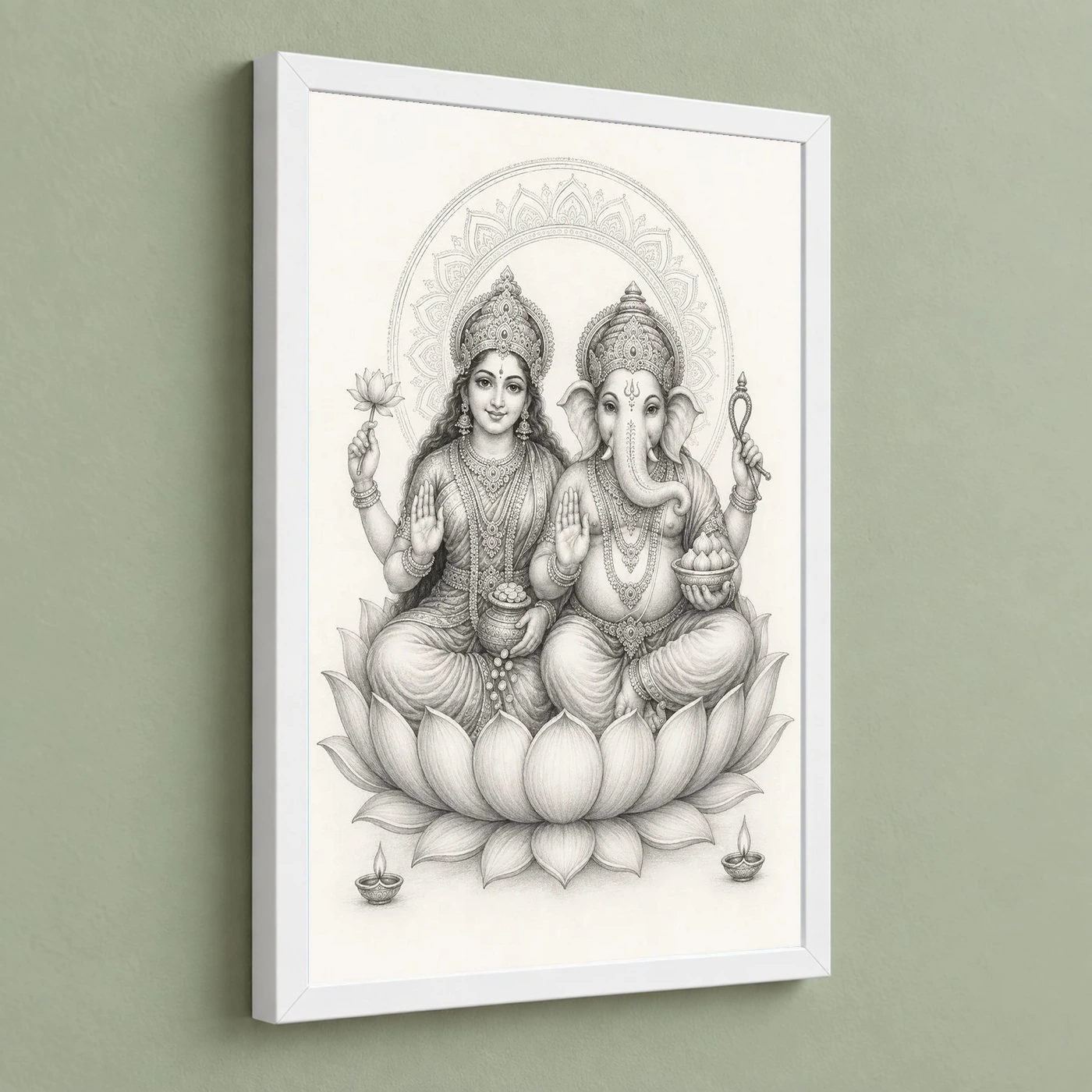 Laxmi Ganesh — Monochrome Sketch Frame, view 5