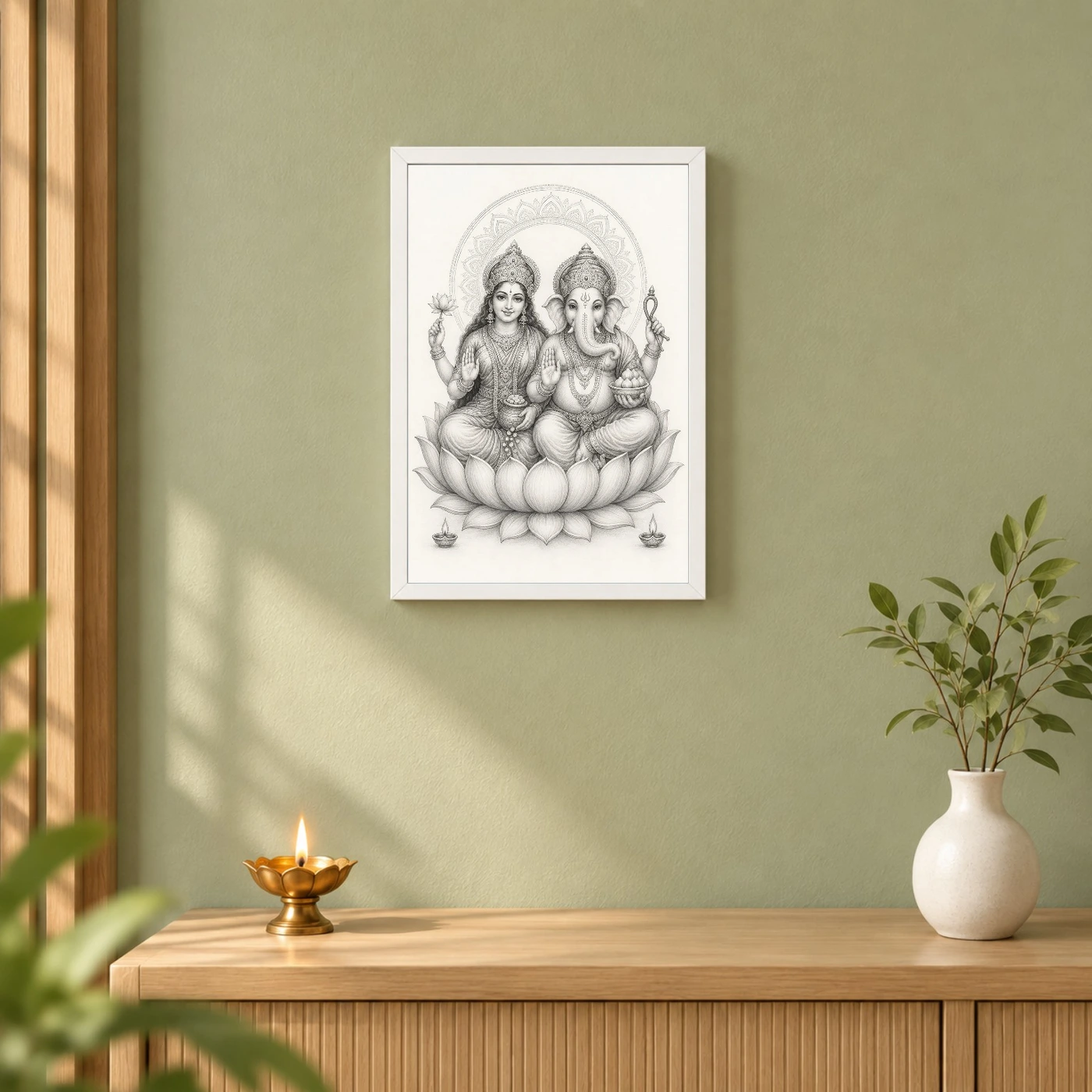 Laxmi Ganesh — Monochrome Sketch Frame, view 6