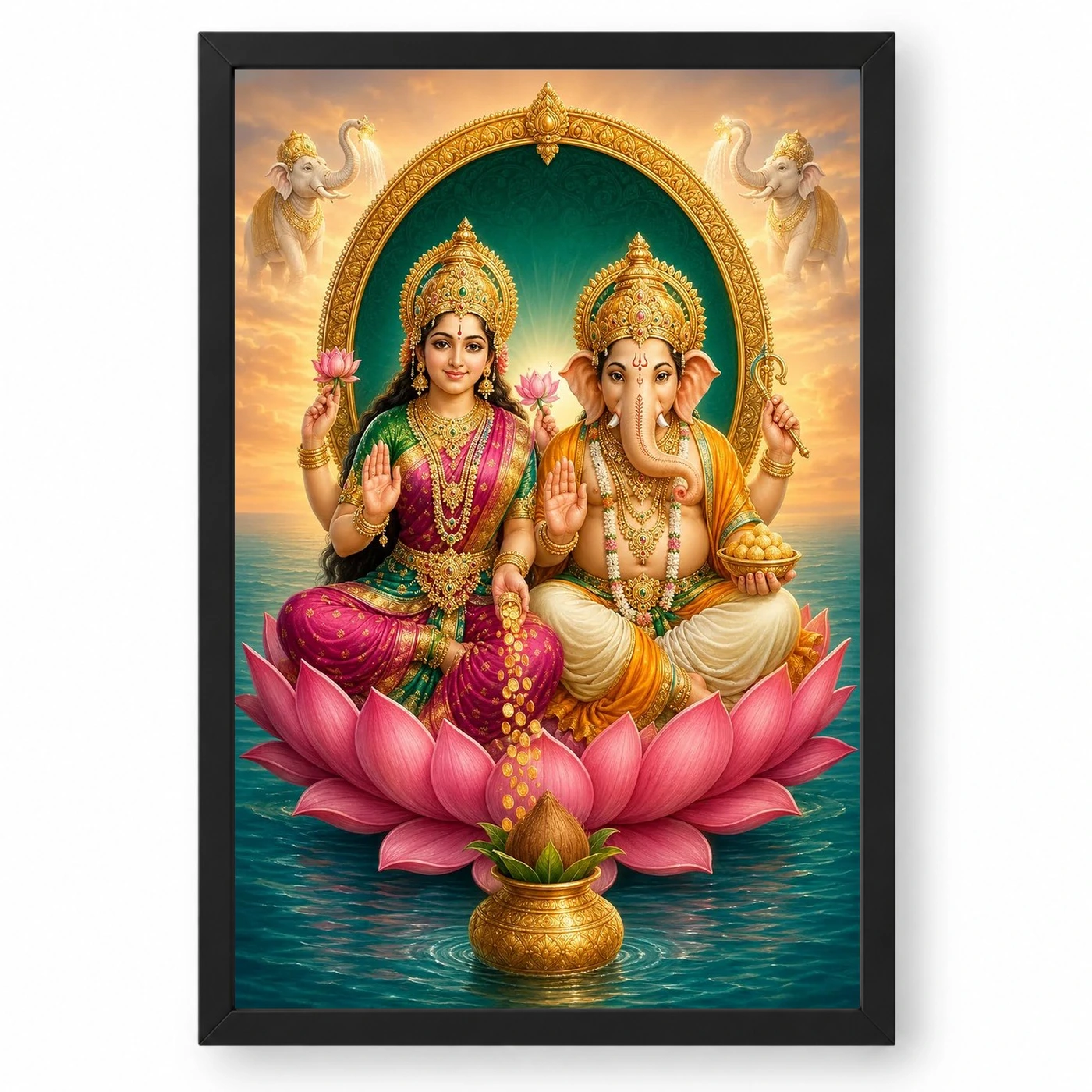 Laxmi Ganesh — Prosperity Duo Frame