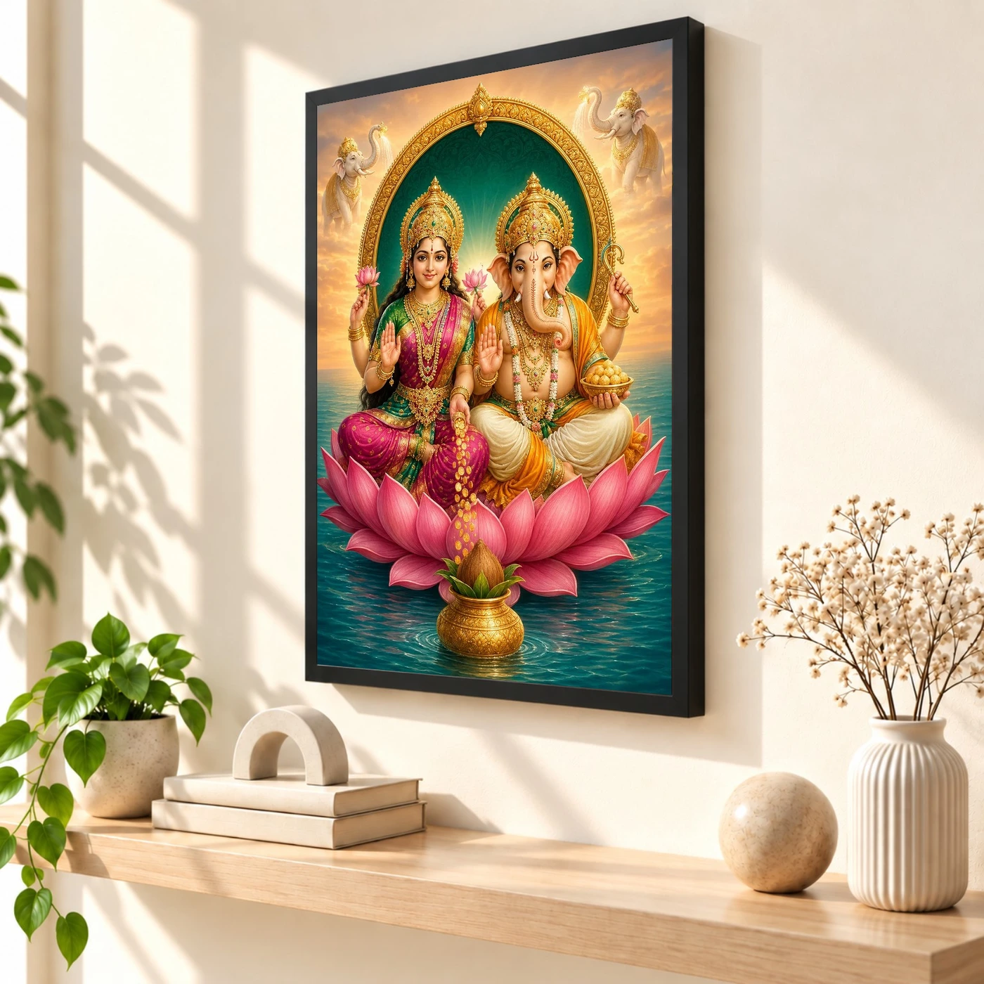 Laxmi Ganesh — Prosperity Duo Frame, view 2