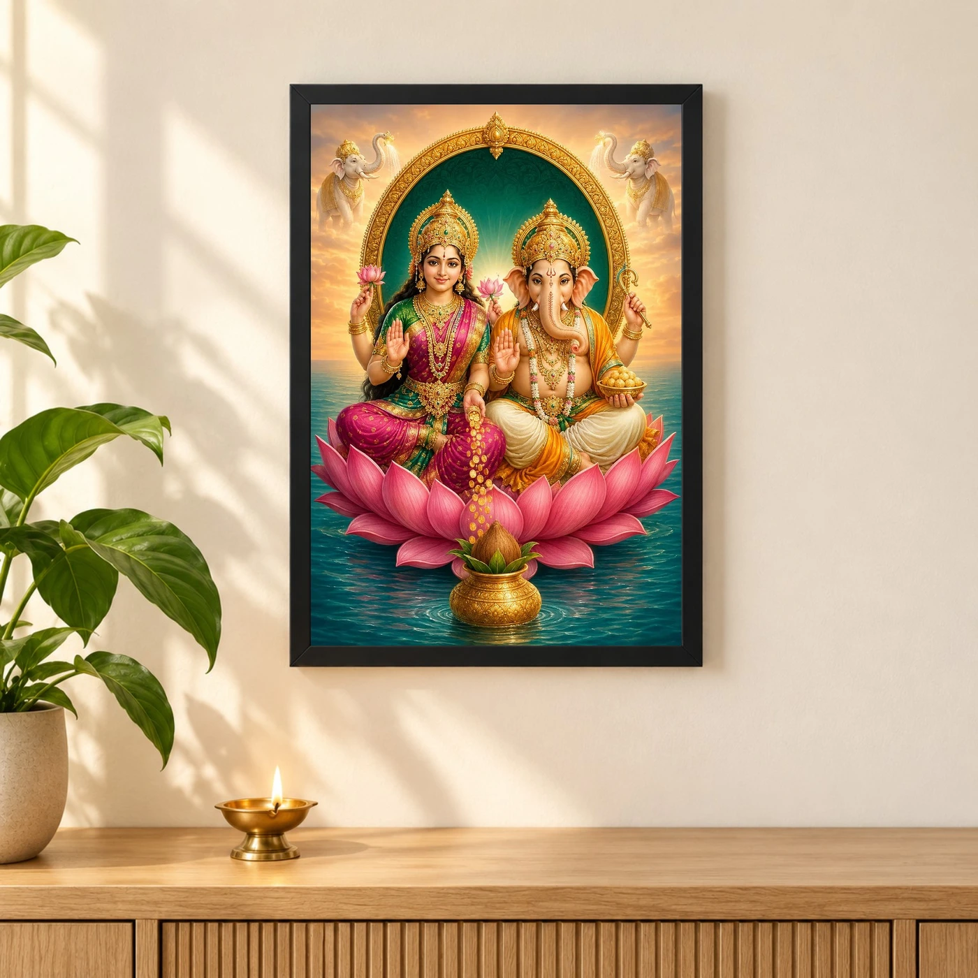 Laxmi Ganesh — Prosperity Duo Frame, view 3