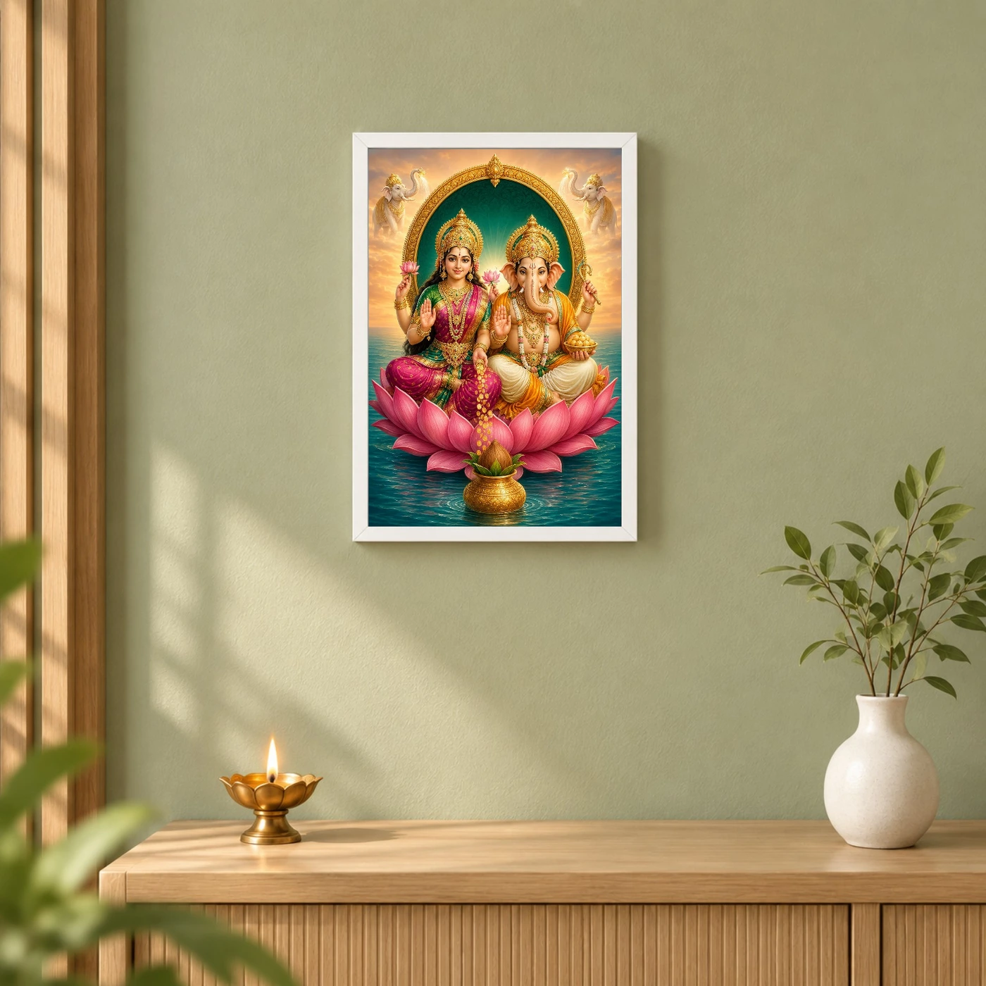 Laxmi Ganesh — Prosperity Duo Frame, view 6