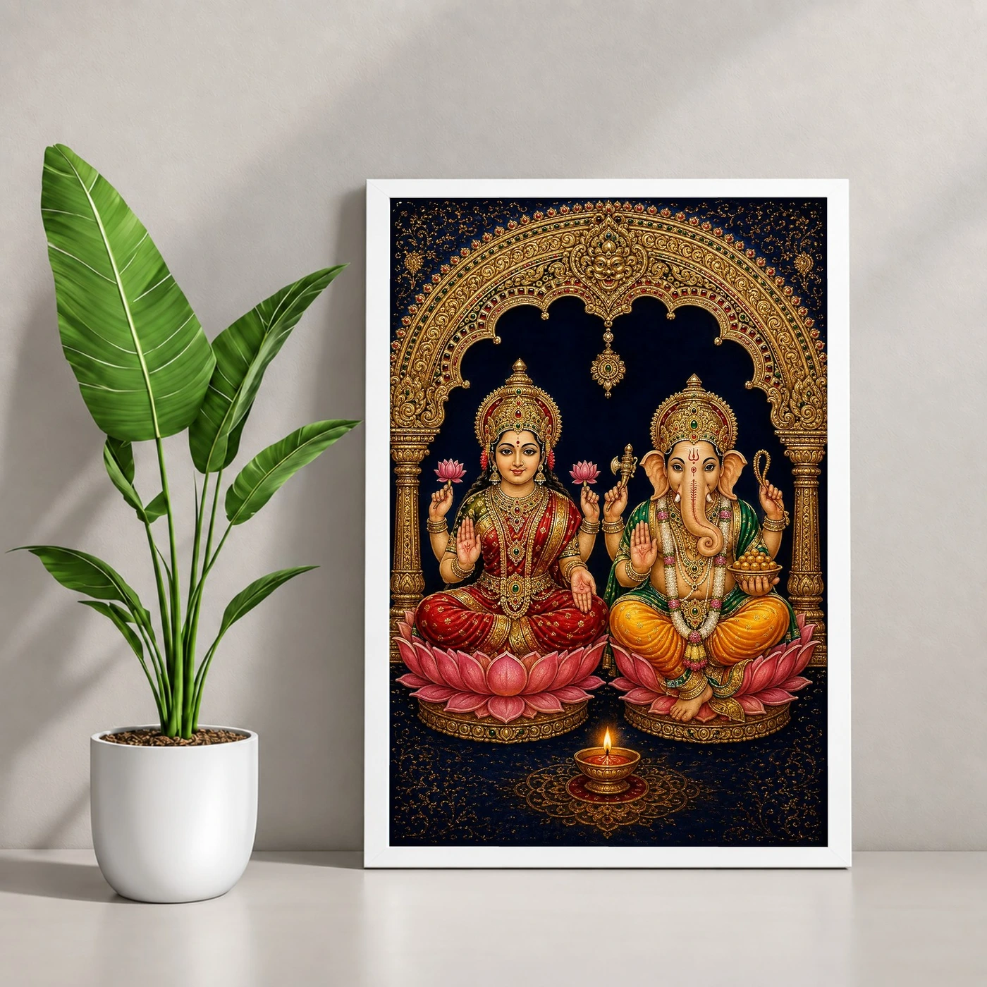 Laxmi Ganesh — Tanjore Art Frame, view 4