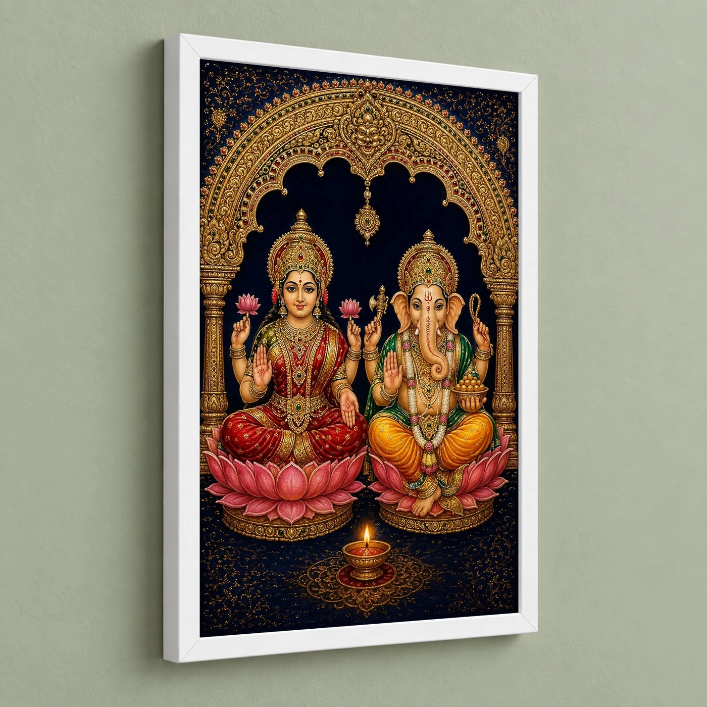 Laxmi Ganesh — Tanjore Art Frame, view 5