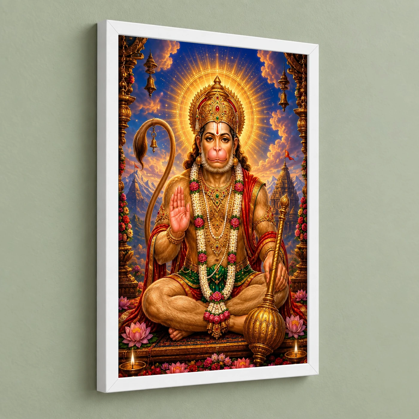 Lord Hanuman Cosmic Celestial Aura Photo Frame, view 5