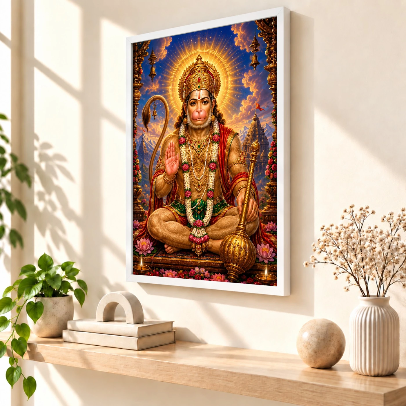 Lord Hanuman Cosmic Celestial Aura Photo Frame, view 7