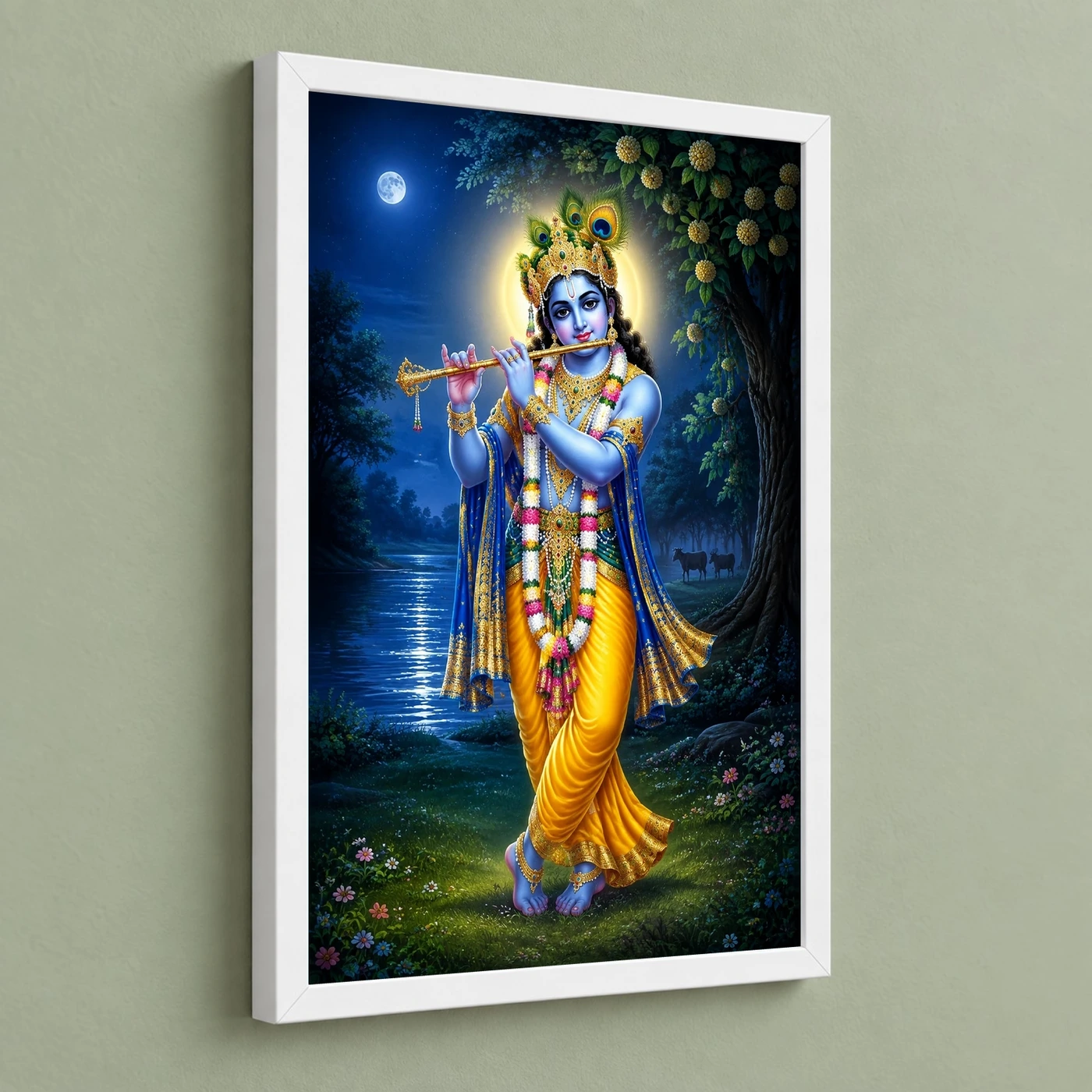 Lord Krishna — Peacock Feather Flute Frame, view 5