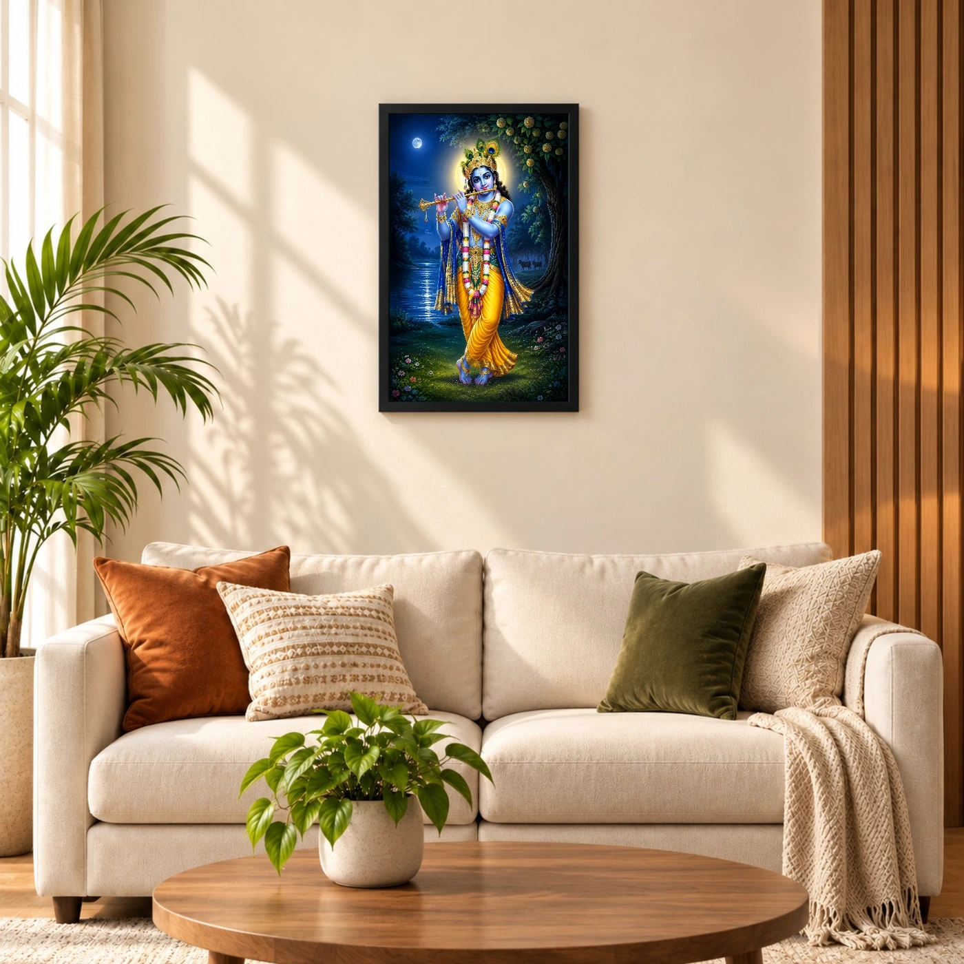 Lord Krishna — Peacock Feather Flute Frame, view 8