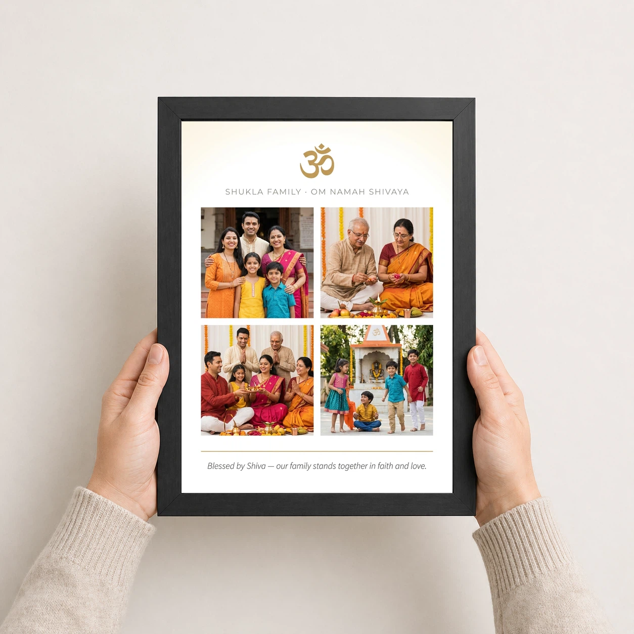 Lord Shiva Family Photo Frame Cosmic Ethereal Spiritual Art Photo Frame, view 3