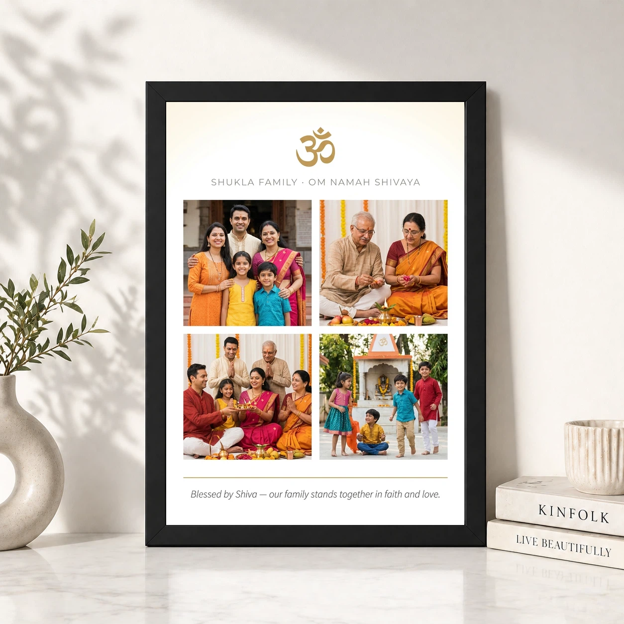 Lord Shiva Family Photo Frame Cosmic Ethereal Spiritual Art Photo Frame, view 4