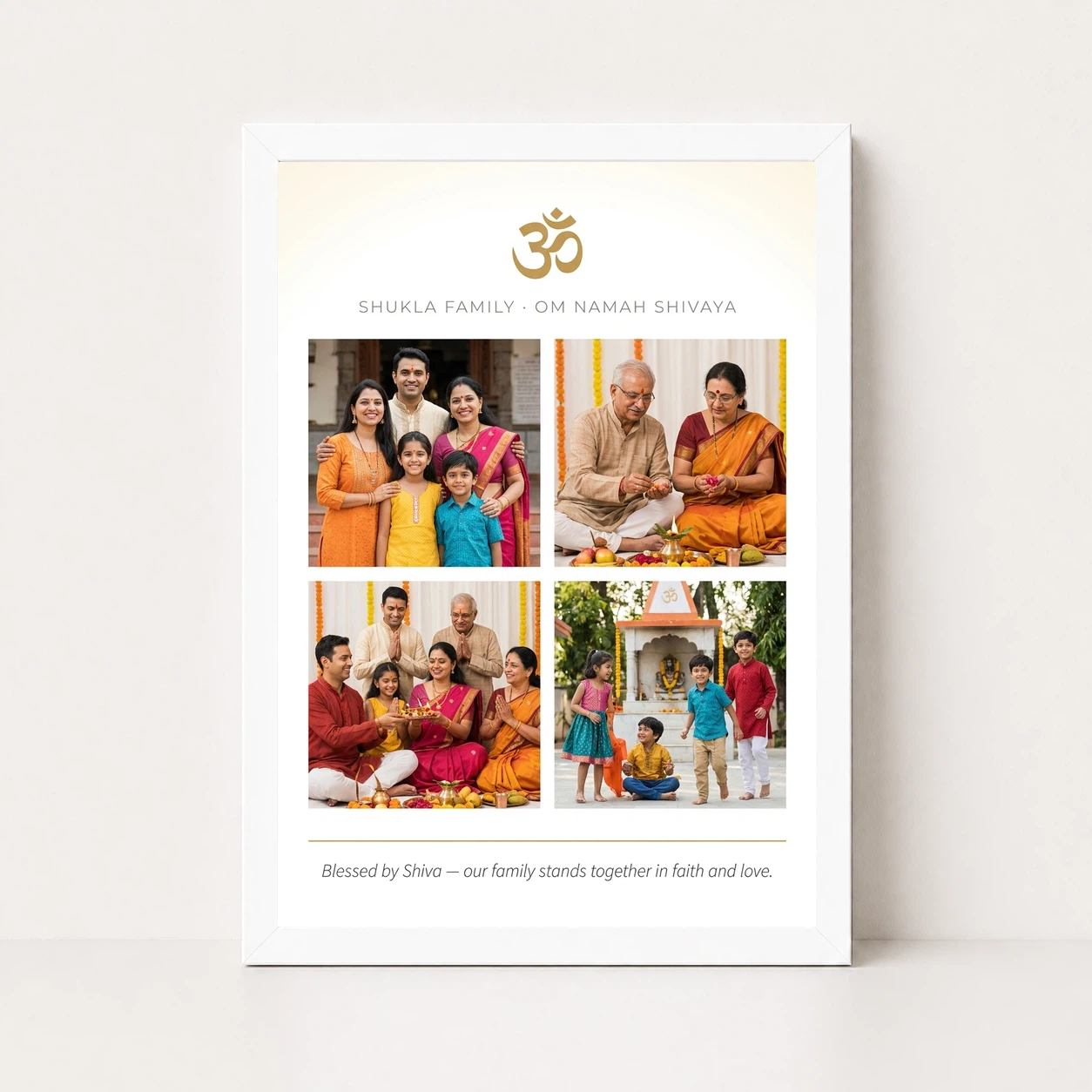 Lord Shiva Family Photo Frame Cosmic Ethereal Spiritual Art Photo Frame, view 5