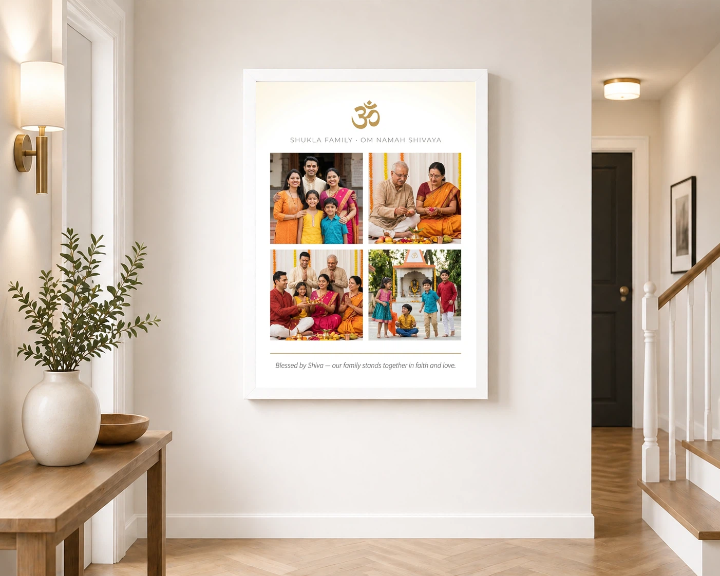 Lord Shiva Family Photo Frame Cosmic Ethereal Spiritual Art Photo Frame, view 6