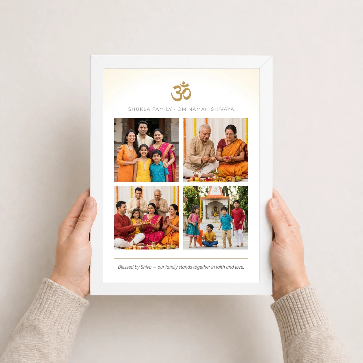 Lord Shiva Family Photo Frame Cosmic Ethereal Spiritual Art Photo Frame, view 7