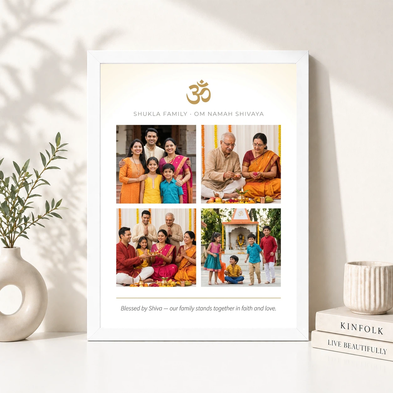 Lord Shiva Family Photo Frame Cosmic Ethereal Spiritual Art Photo Frame, view 8