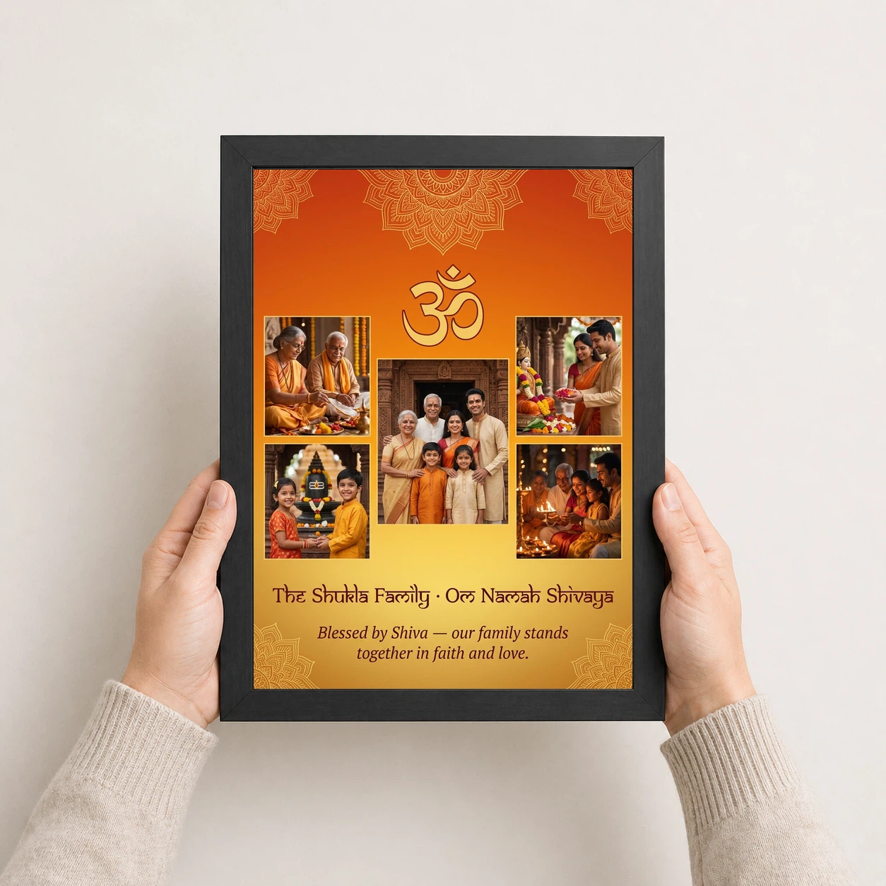 Lord Shiva Family Photo Frame Divine Sacred Spiritual Art Photo Frame, view 3