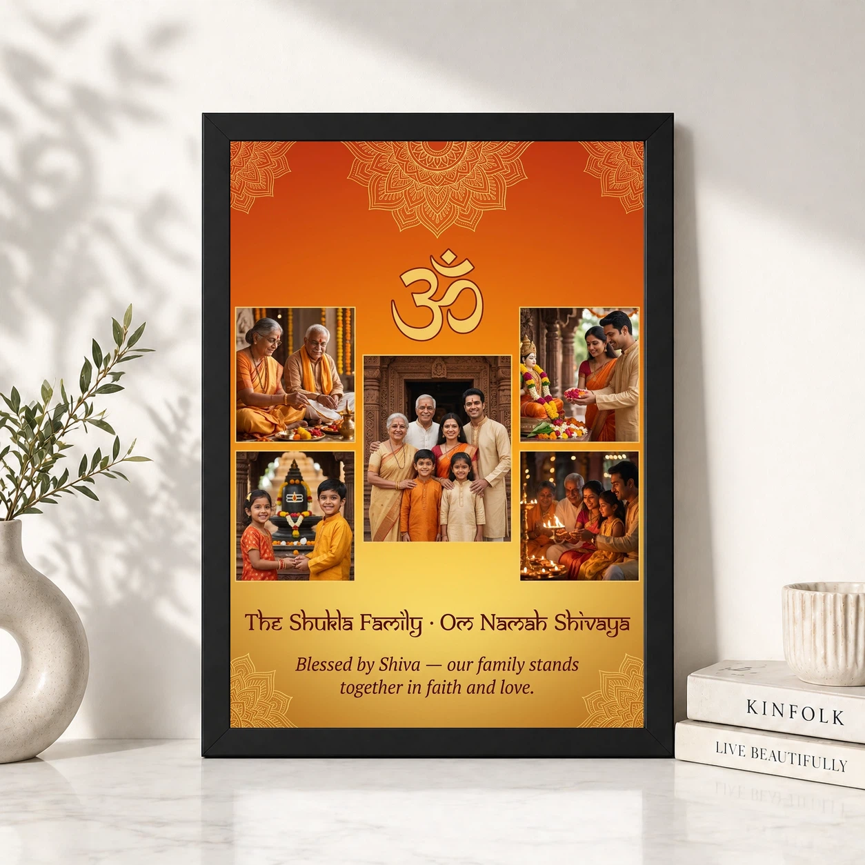Lord Shiva Family Photo Frame Divine Sacred Spiritual Art Photo Frame, view 4