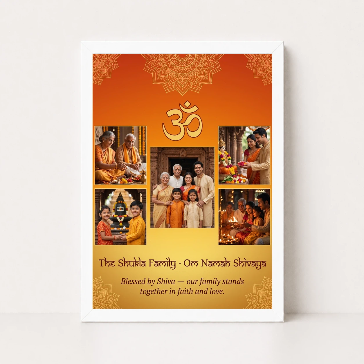 Lord Shiva Family Photo Frame Divine Sacred Spiritual Art Photo Frame, view 5
