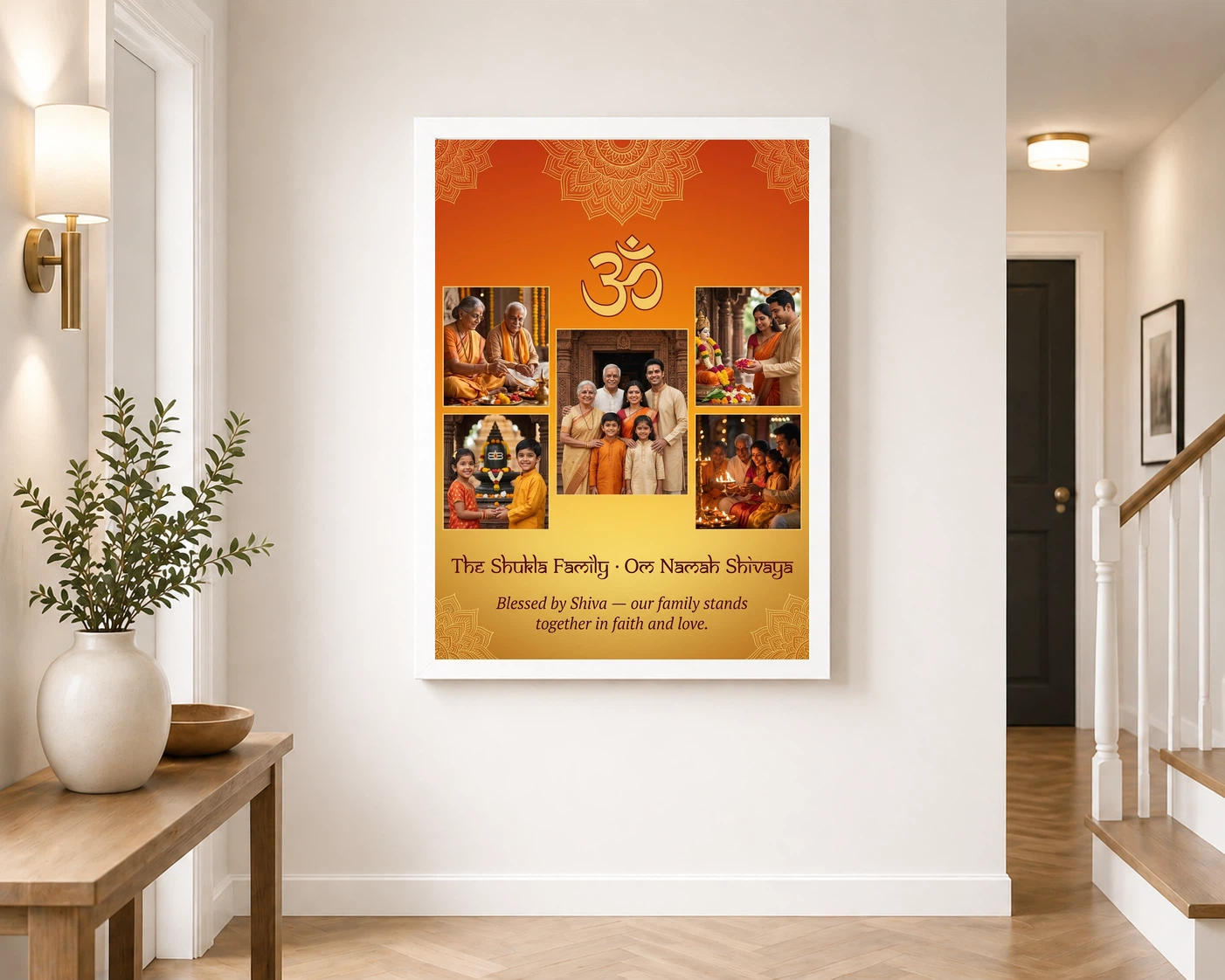 Lord Shiva Family Photo Frame Divine Sacred Spiritual Art Photo Frame, view 6