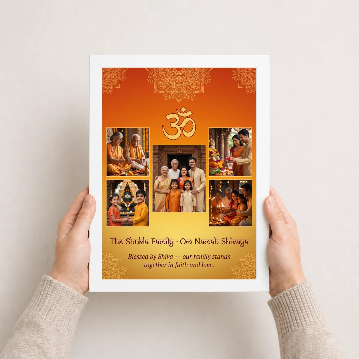 Lord Shiva Family Photo Frame Divine Sacred Spiritual Art Photo Frame, view 7