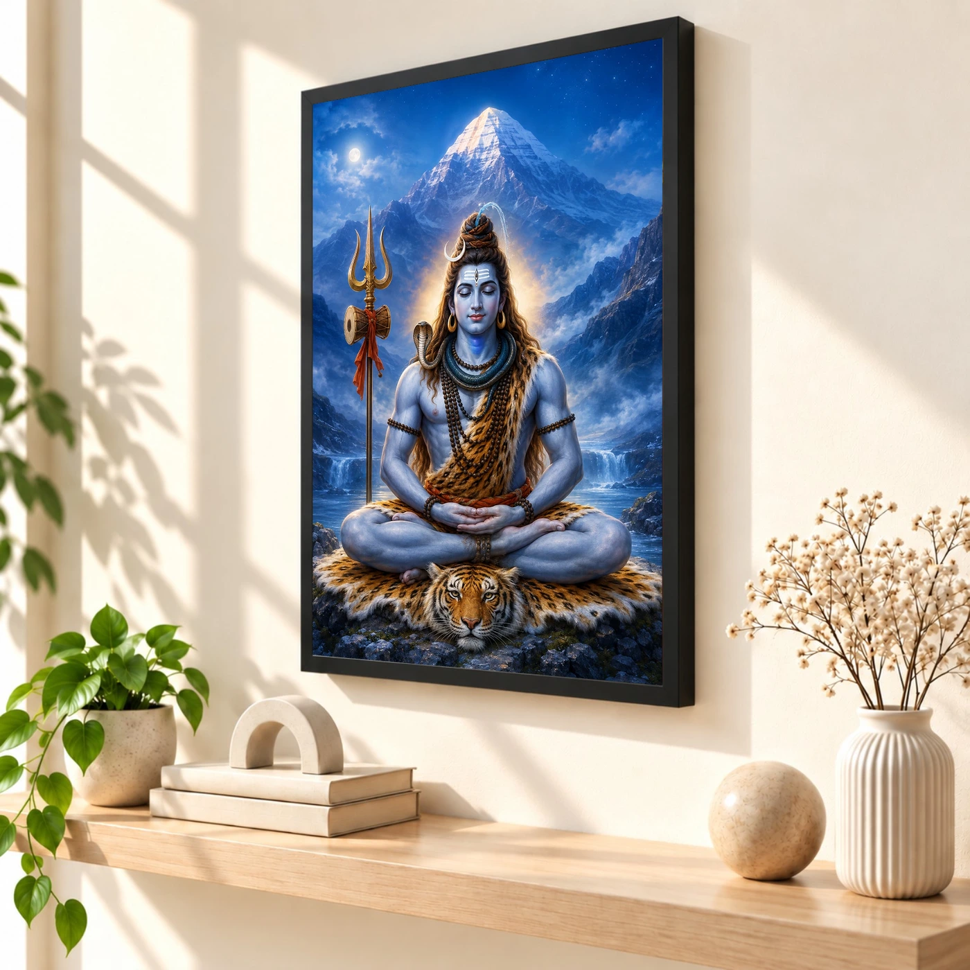 Lord Shiva Meditation — Kailash Moonlight Frame, view 2