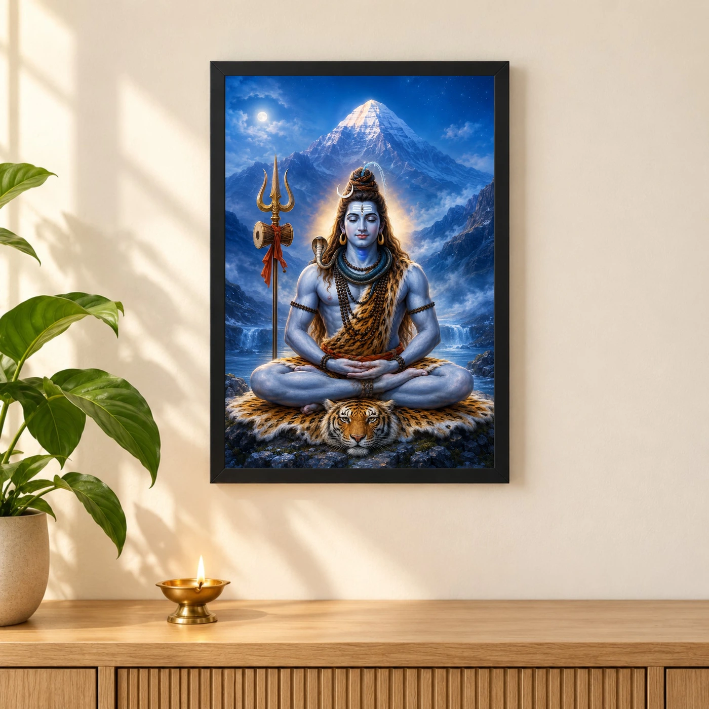 Lord Shiva Meditation — Kailash Moonlight Frame, view 3
