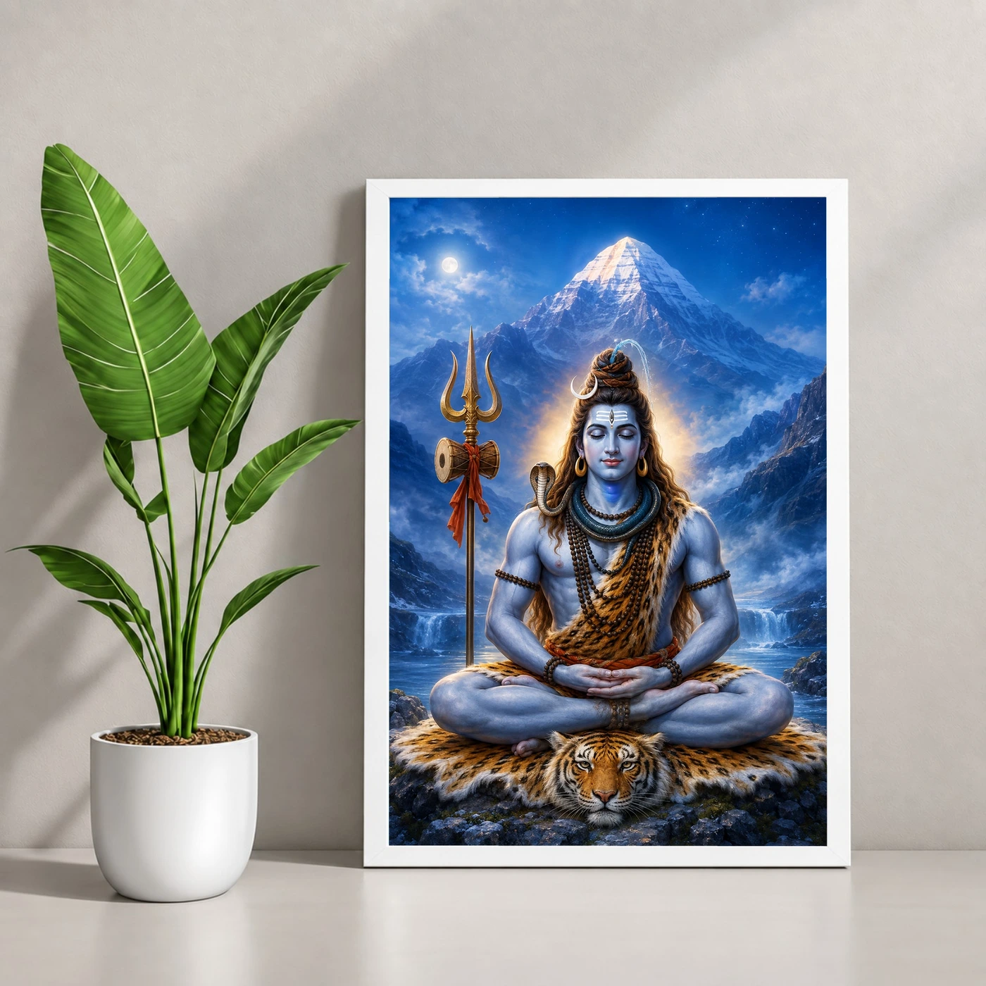 Lord Shiva Meditation — Kailash Moonlight Frame, view 4