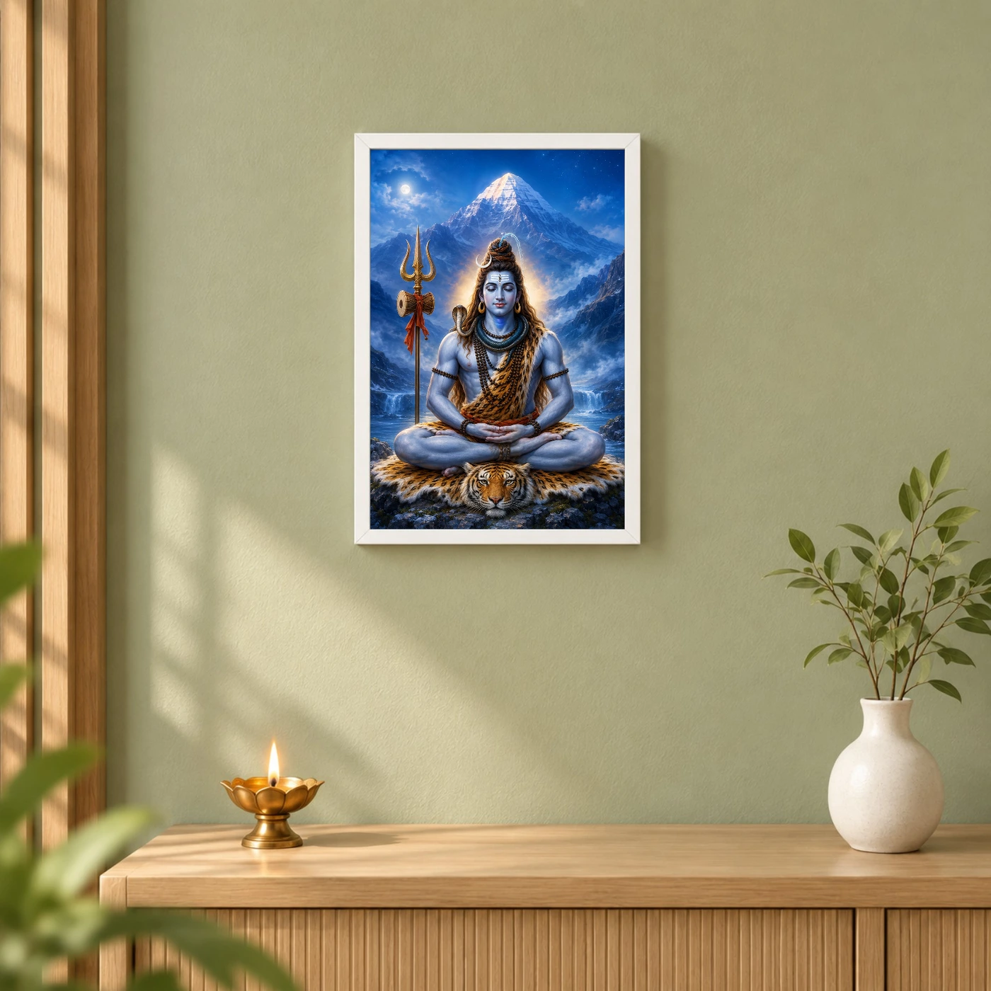 Lord Shiva Meditation — Kailash Moonlight Frame, view 6