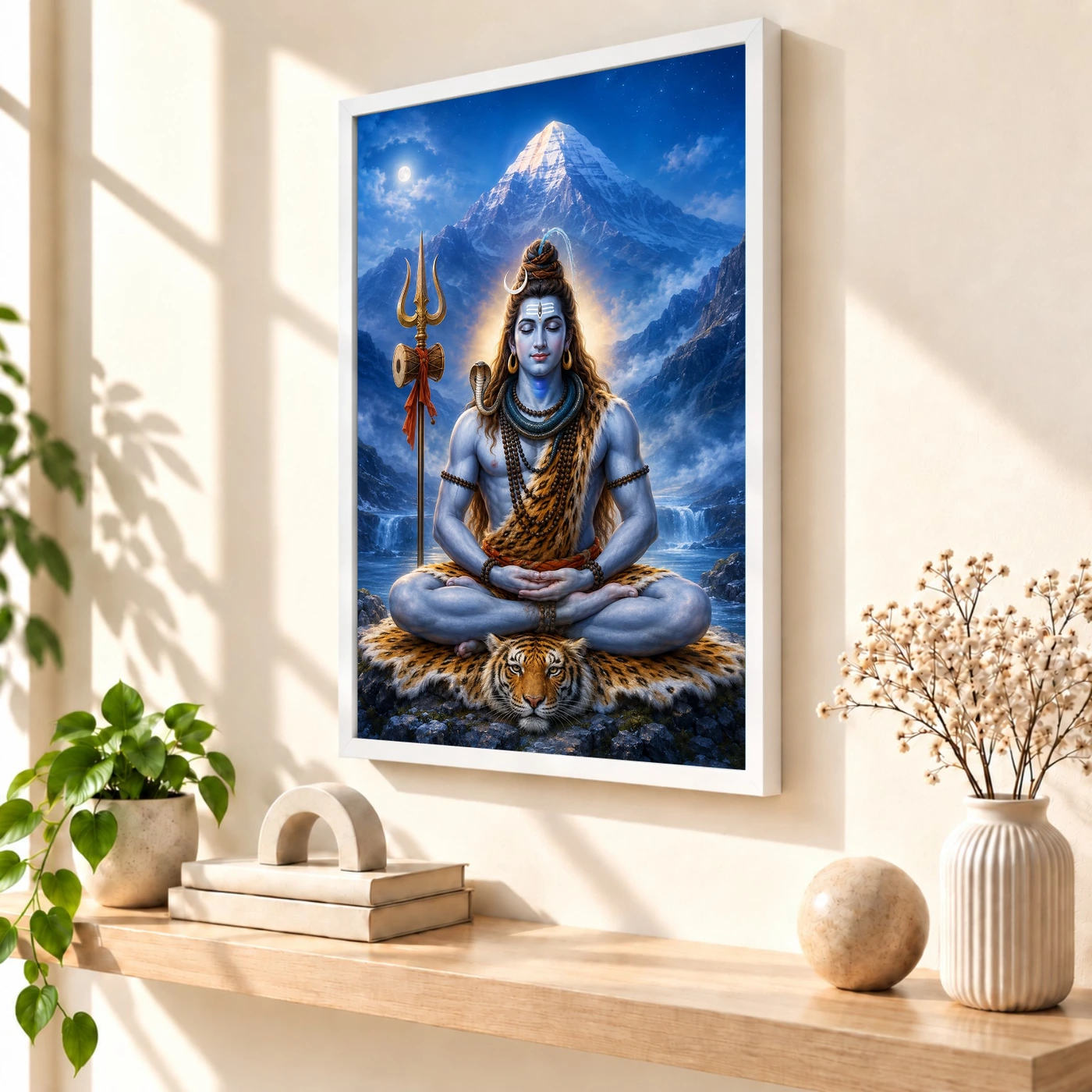 Lord Shiva Meditation — Kailash Moonlight Frame, view 7
