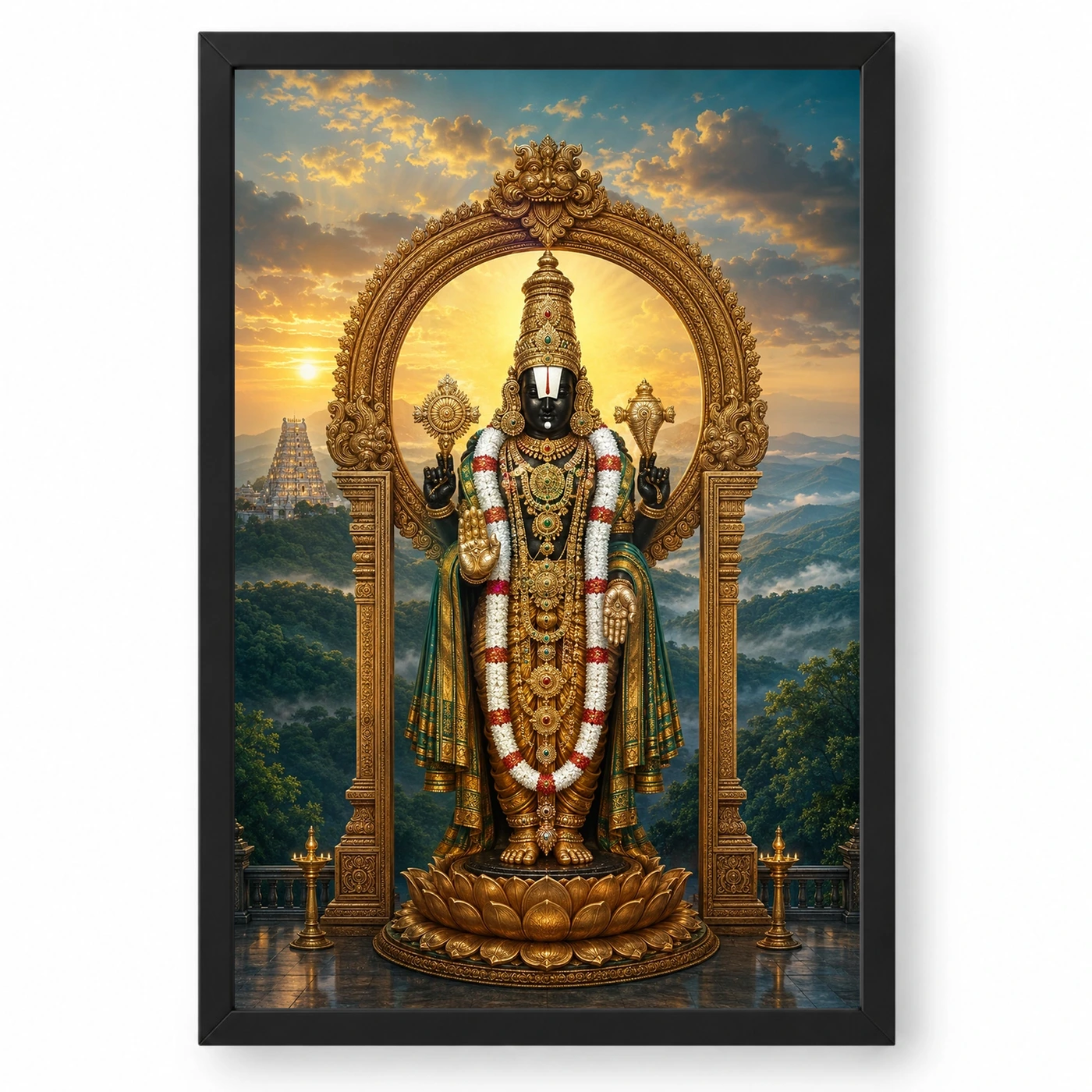 Lord Venkateshwara — Seshachalam Temple Frame