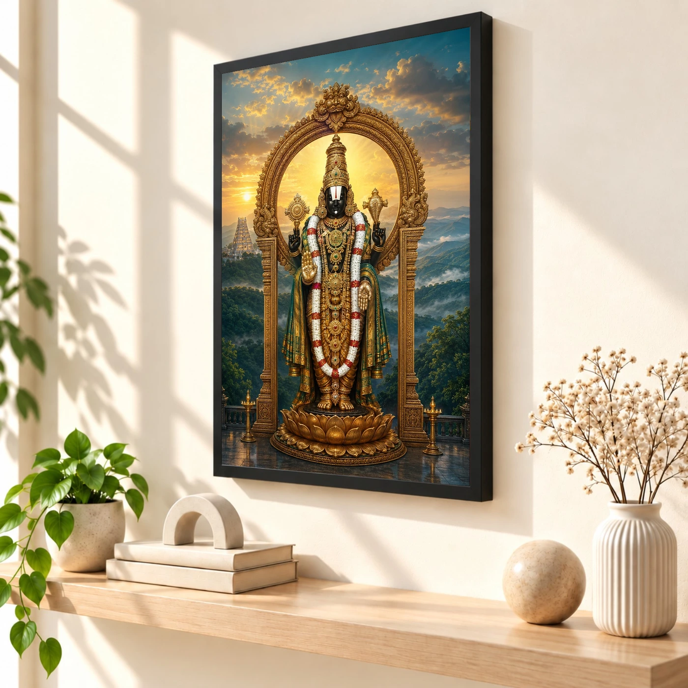 Lord Venkateshwara — Seshachalam Temple Frame, view 2