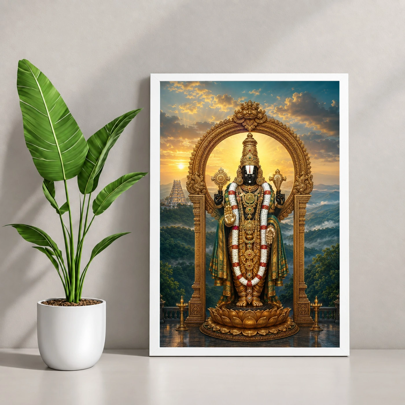 Lord Venkateshwara — Seshachalam Temple Frame, view 4