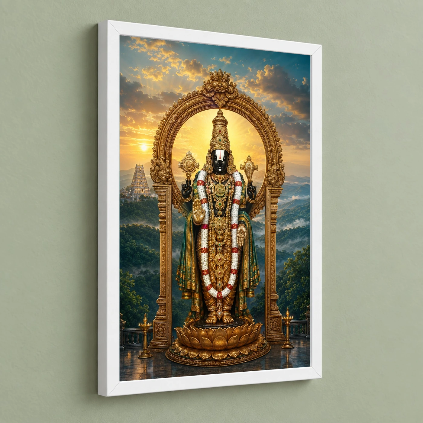 Lord Venkateshwara — Seshachalam Temple Frame, view 5