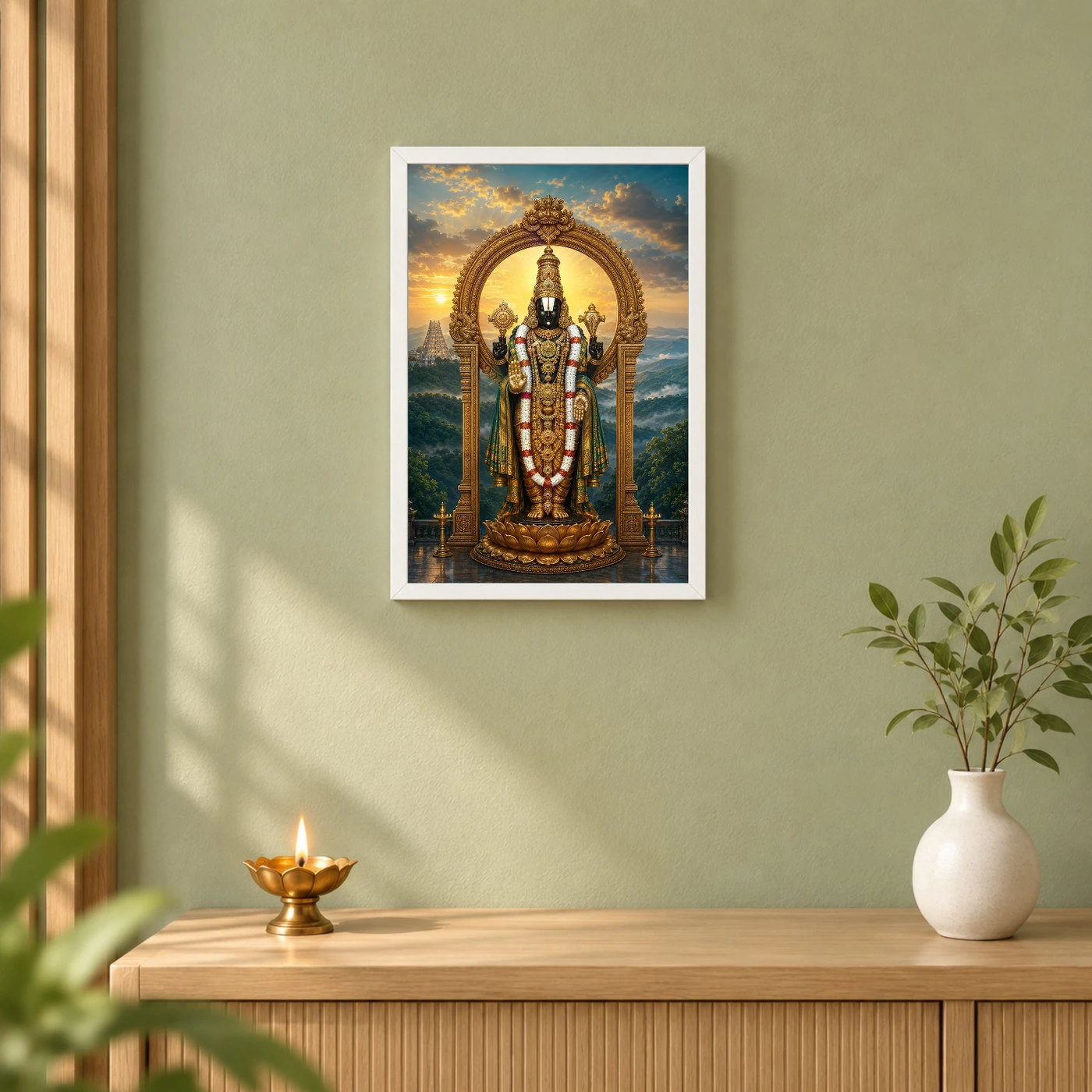 Lord Venkateshwara — Seshachalam Temple Frame, view 6