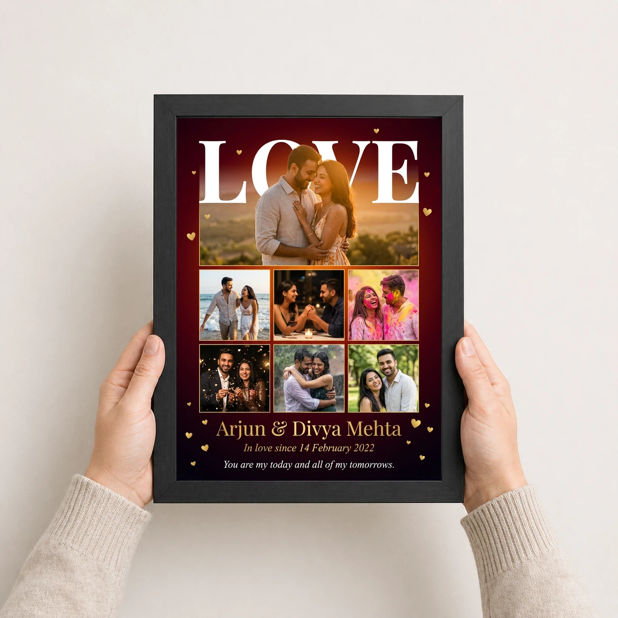 Love Collage Photo Frame Pastel Dreamy Love Story Romantic Photo Frame, view 3