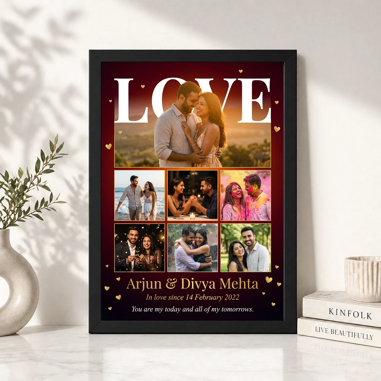 Love Collage Photo Frame Pastel Dreamy Love Story Romantic Photo Frame, view 4
