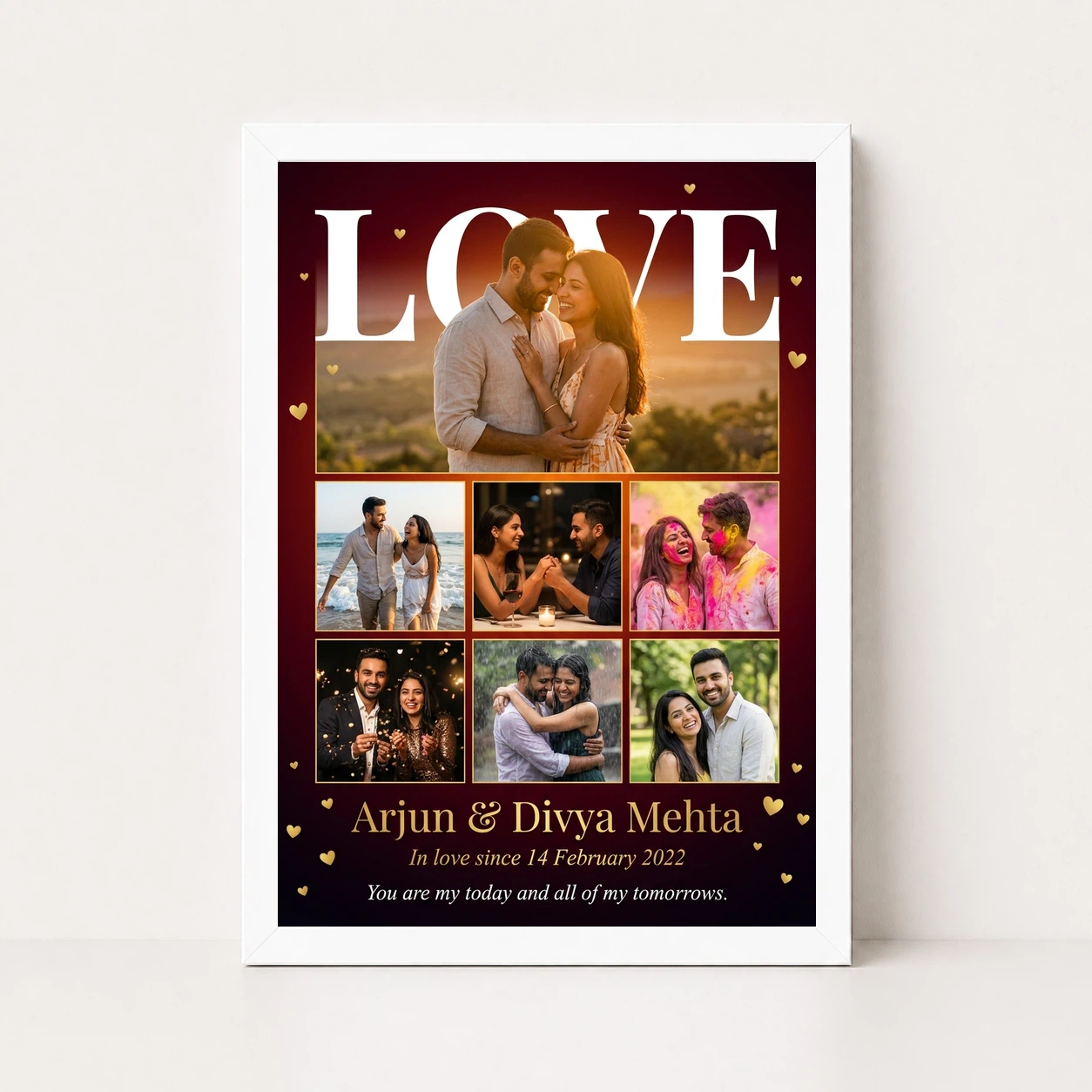 Love Collage Photo Frame Pastel Dreamy Love Story Romantic Photo Frame, view 5