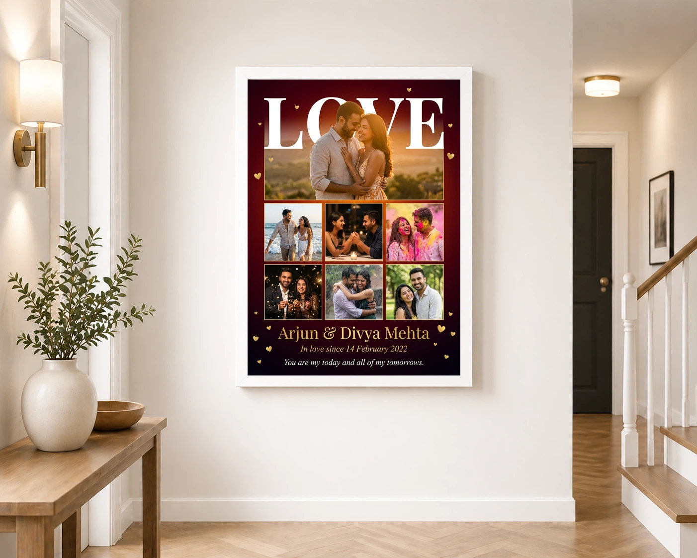 Love Collage Photo Frame Pastel Dreamy Love Story Romantic Photo Frame, view 6