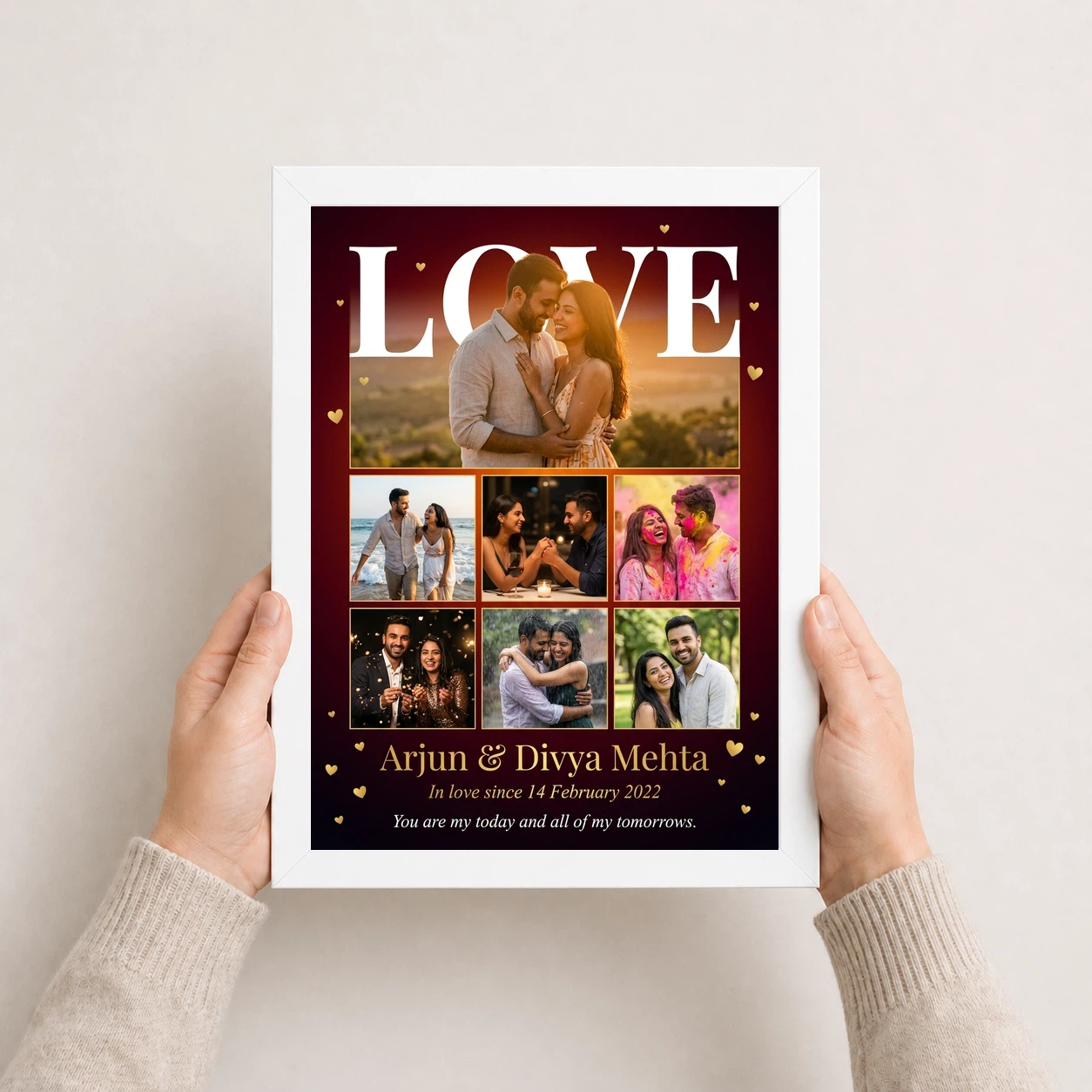 Love Collage Photo Frame Pastel Dreamy Love Story Romantic Photo Frame, view 7
