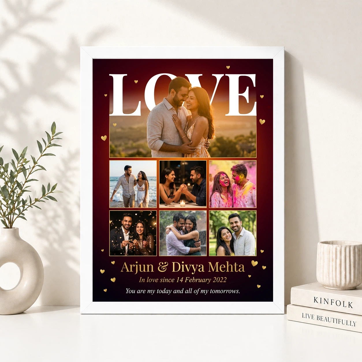 Love Collage Photo Frame Pastel Dreamy Love Story Romantic Photo Frame, view 8